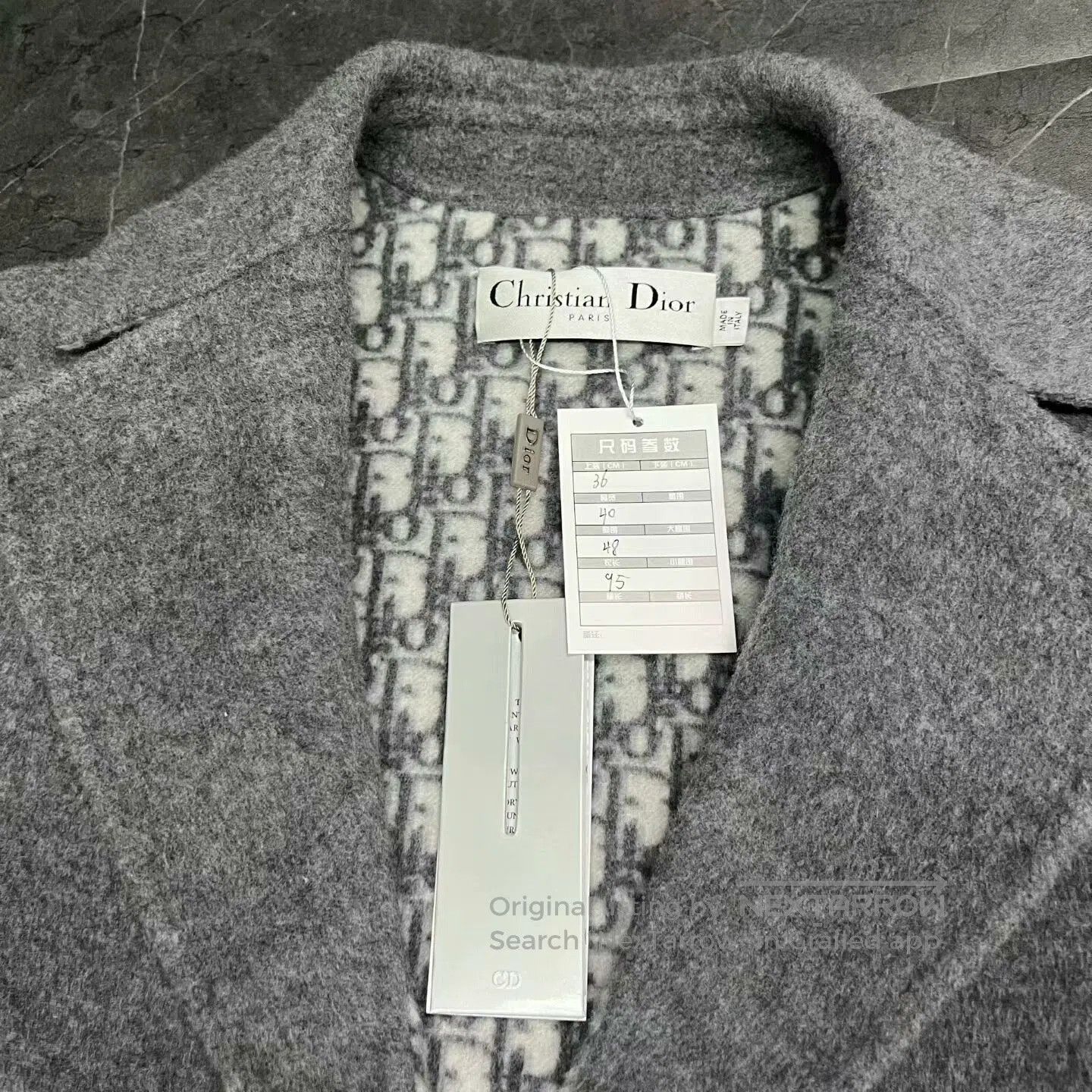 Dior dior wool blend coat with logo print. Size S / US 4 / IT 40 - 6 Thumbnail