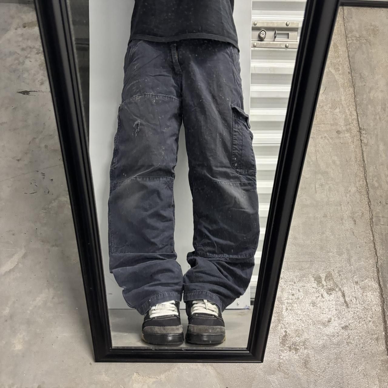 Vintage Crazy Vintage Y2K/2000s Grunge Faded Navy Blue Workwear Cargo Pants! 32x30 Size US 32 / EU 48 - 1 Thumbnail