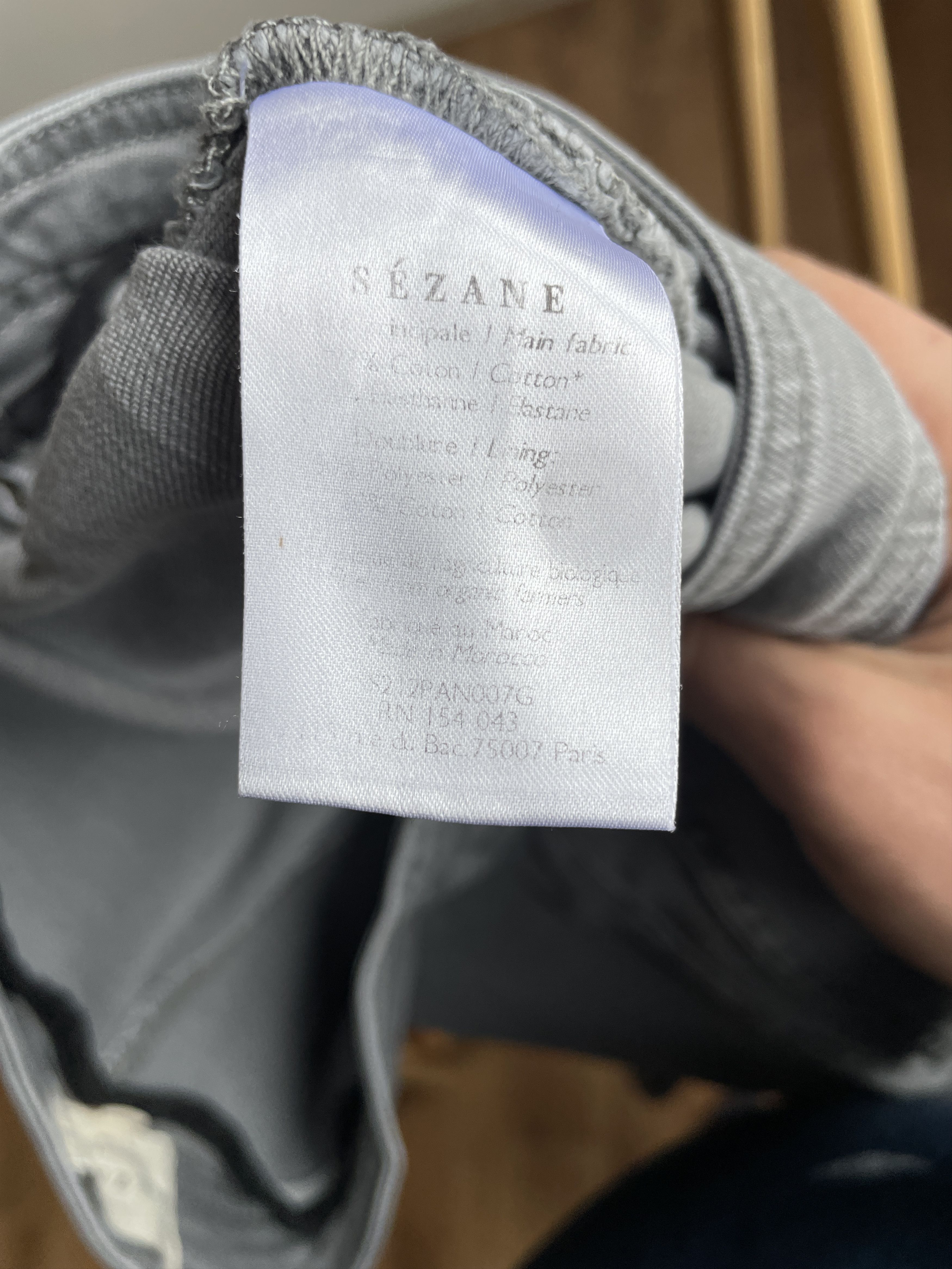 Sezane Sezane Clara Side Zip Womens Grey Denim Size EUR 36 Size 25" / US 0 / IT 36 - 10 Thumbnail