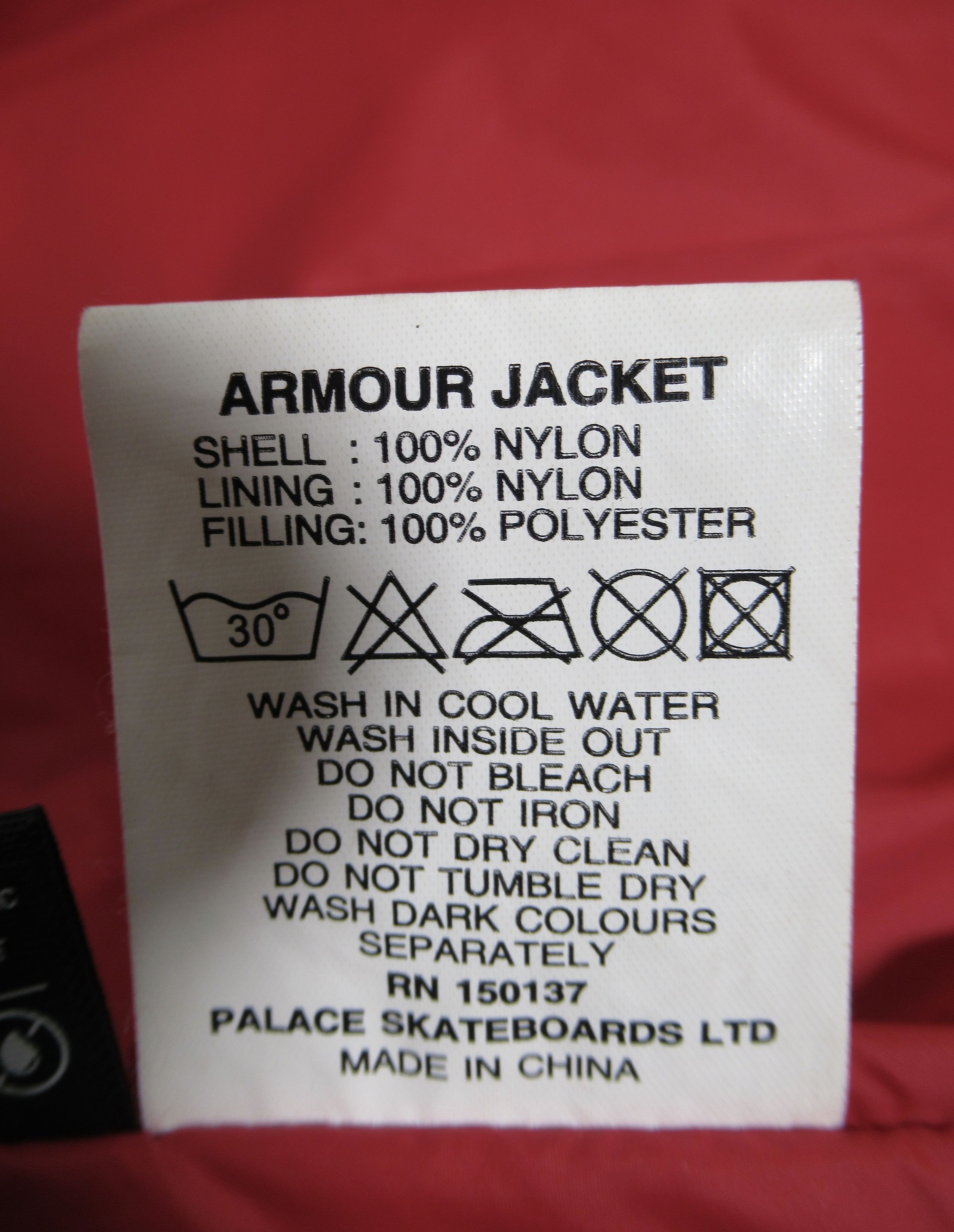 Palace Palace Men's Armour Jacket Red Size XL Skateboards Size US XL / EU 56 / 4 - 12 Thumbnail