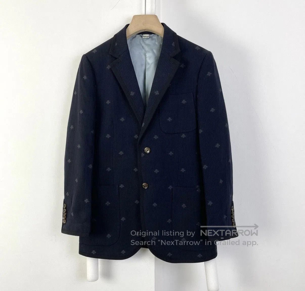 Gucci Blue Patterned Blazer - Size S. Size US S / EU 44-46 / 1 - 1 Thumbnail