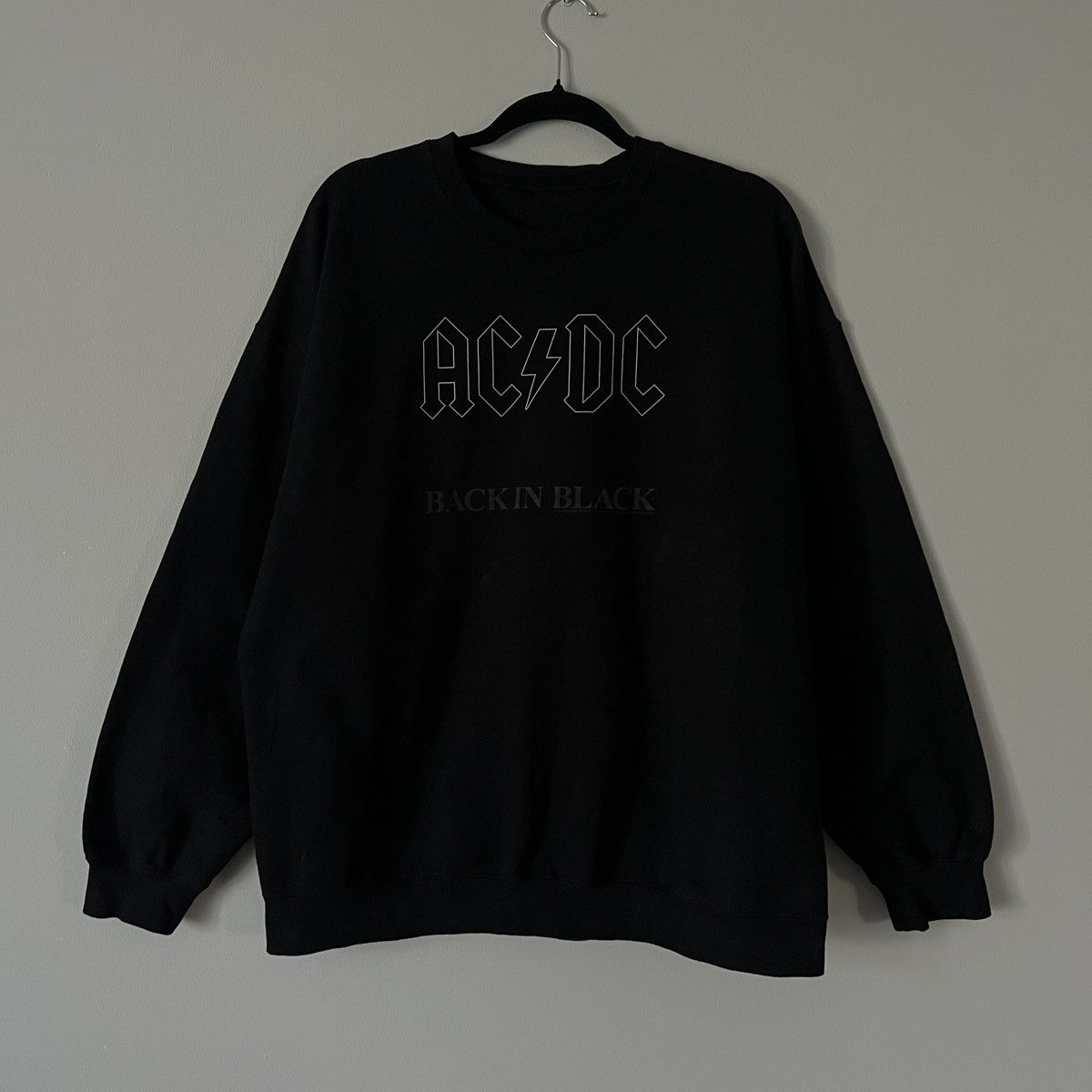 Gildan AcDc Sweatshirt Men's 2018 Back in Black Size US XL / EU 56 / 4 - 3 Thumbnail