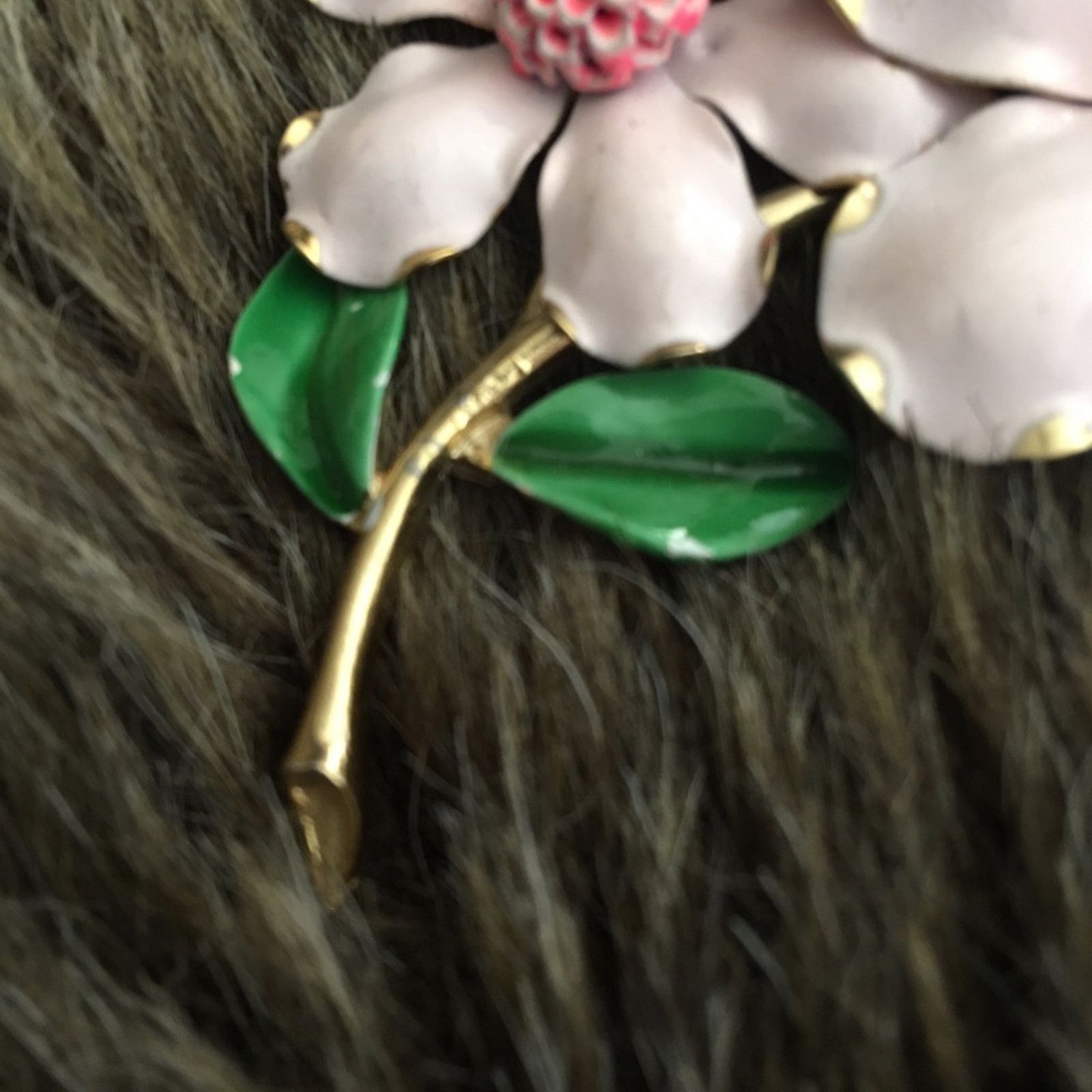 Vintage Vintage 60s painted flower brooch Size ONE SIZE - 7 Thumbnail