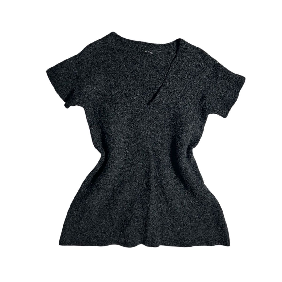 Yohji Yamamoto Y’s for living By Yohji Yamamoto Wool V-neck Tshirt Size ONE SIZE - 1 Thumbnail