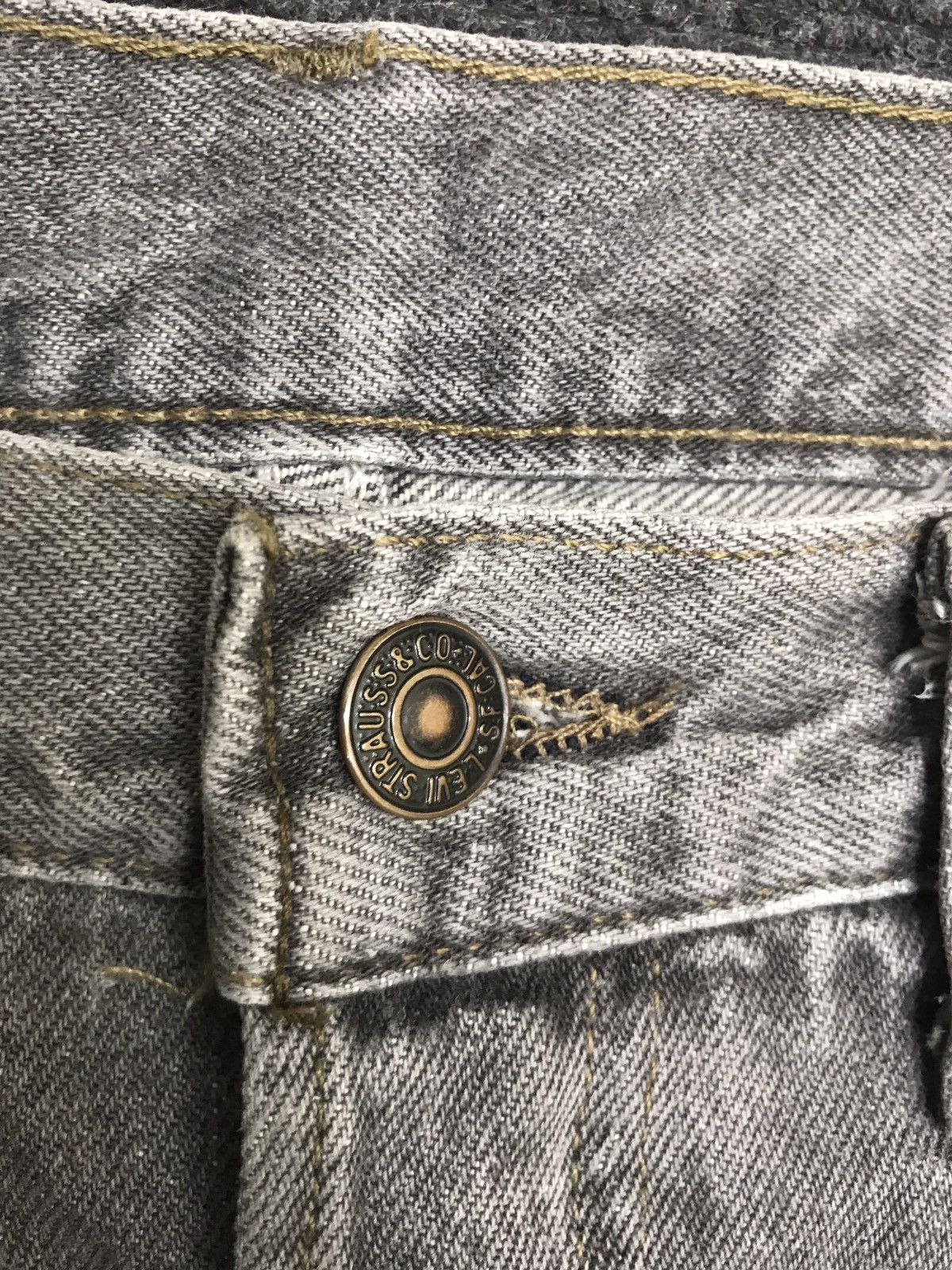Levi's VL213 Vintage Levis 501 Black Wash Jeans Size US 29 - 4 Thumbnail