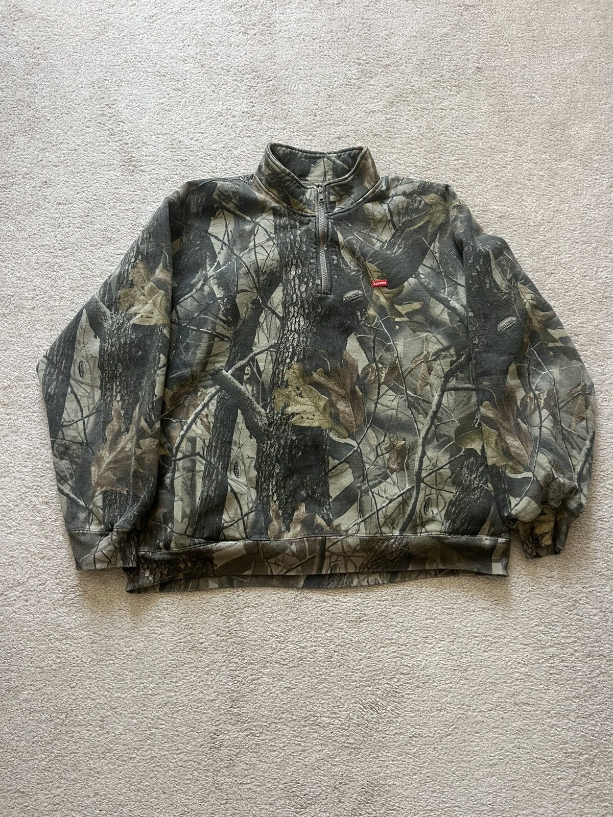 Realtree × Supreme Supreme small box logo half zip pullover