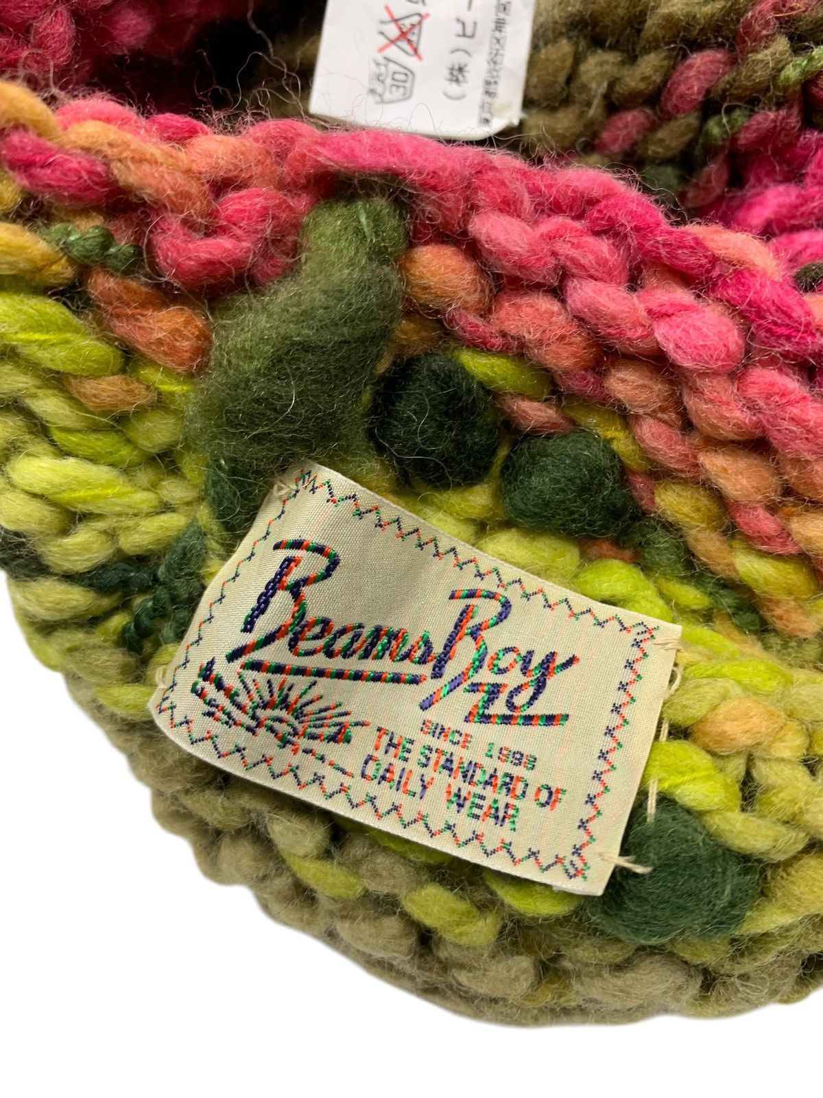 Beams Plus Beams boy Crochet knitted handmade Beanie Hats Rare Size ONE SIZE - 6 Thumbnail