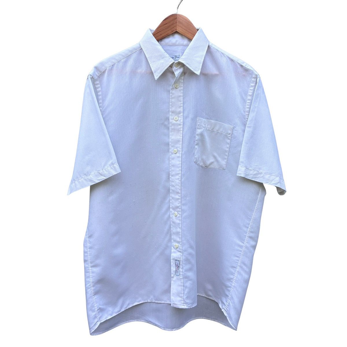 【Christian Dior Chemises】刺繍入ヴィンテージ　メンズM Vintage Christian Dior Chemises Men's Button-Up Shirt Pink