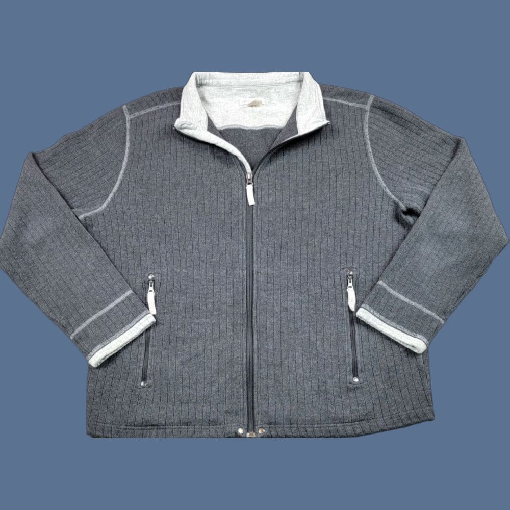 Carbon2Cobalt Carbon 2 Cobalt Sweater Mens Large Gray Full Zip Pockets Casual Classic Jacket Size US L / EU 52-54 / 3 - 1 Thumbnail