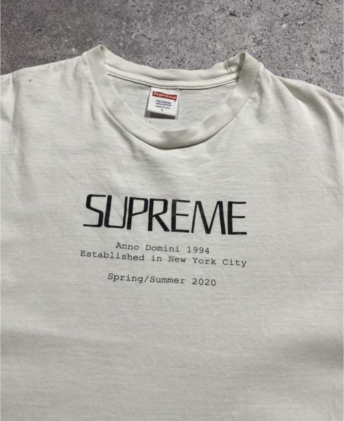 Supreme Supreme Anno Domini White T-Shirt Size US L / EU 52-54 / 3 - 2 Thumbnail