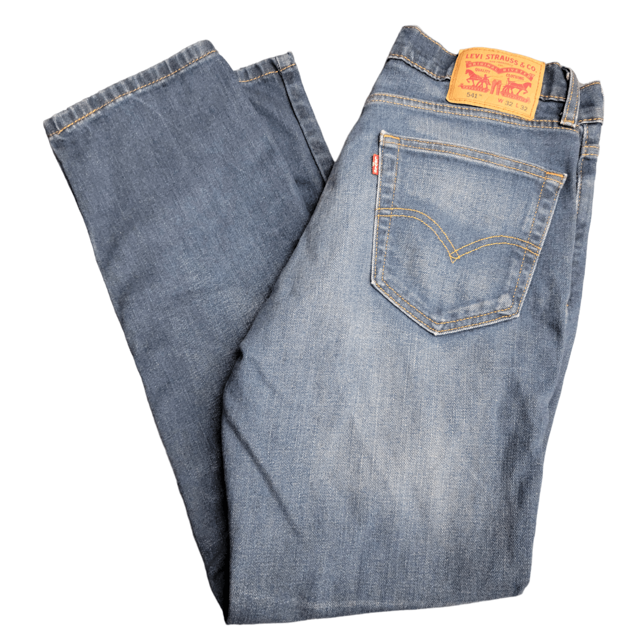 Levi's Levi's 541 Straight Distressed Faded Denim Blue Jeans Size US 32 / EU 48 - 8 Thumbnail
