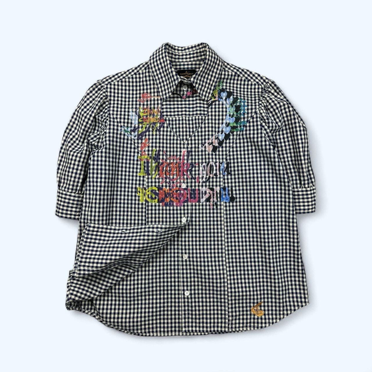 Vivienne Westwood Vivienne Westwood Anglomania Graffiti Heart Shirt Gingham 44 Size M / US 6-8 / IT 42-44 - 1 Thumbnail