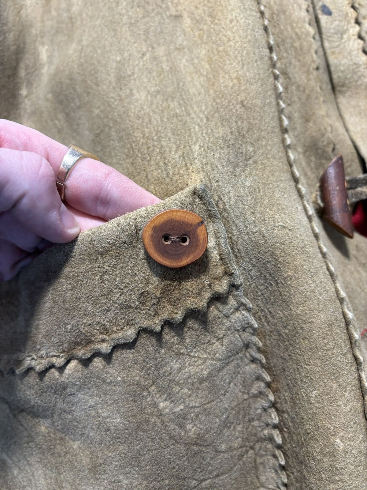 Vintage True Vintage Moose Leather Coat Moosehide Blanket Lined Hand Size US M / EU 48-50 / 2 - 7 Thumbnail