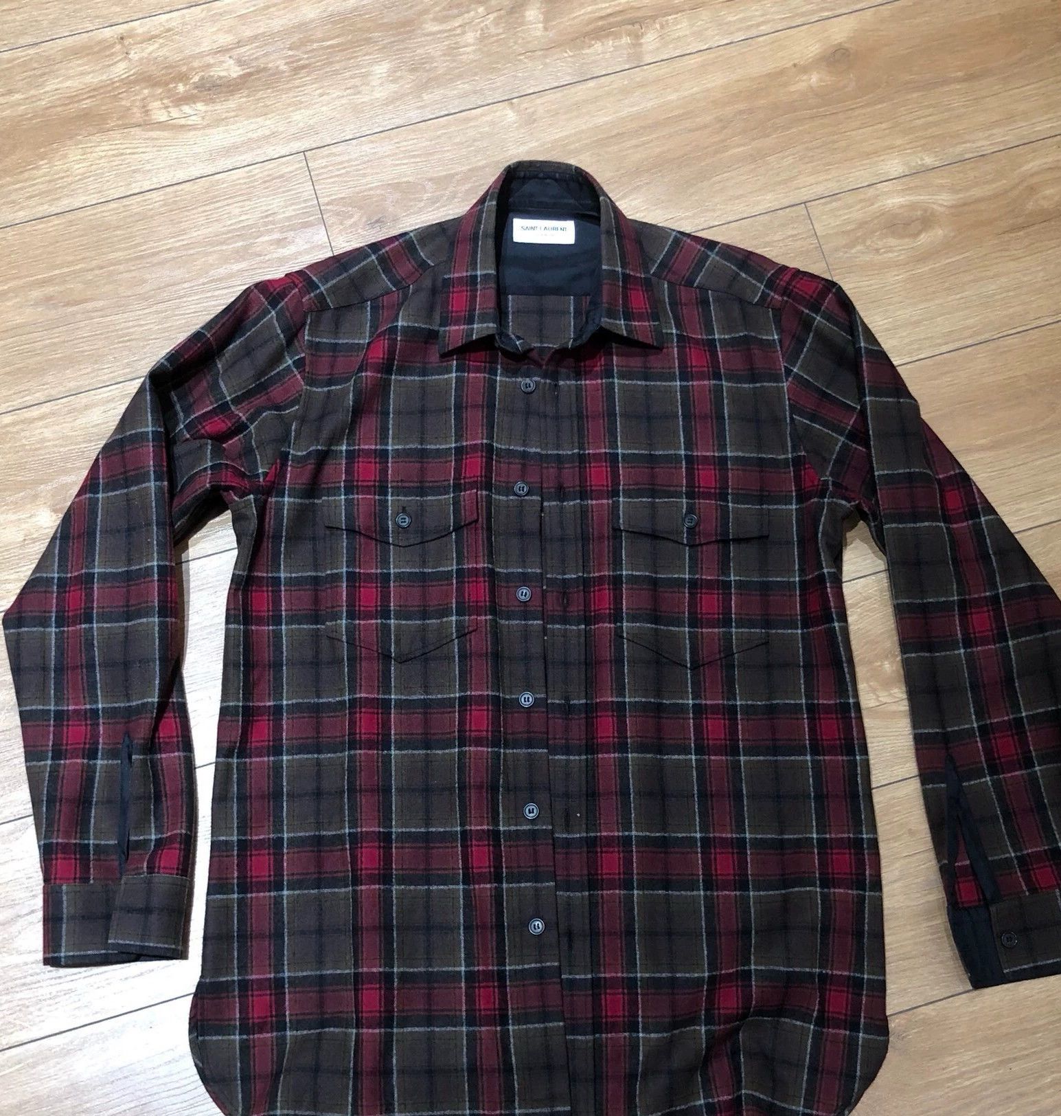 Saint Laurent Paris Saint Laurent Paris plaid shirt Size US S / EU 44-46 / 1 - 1 Thumbnail