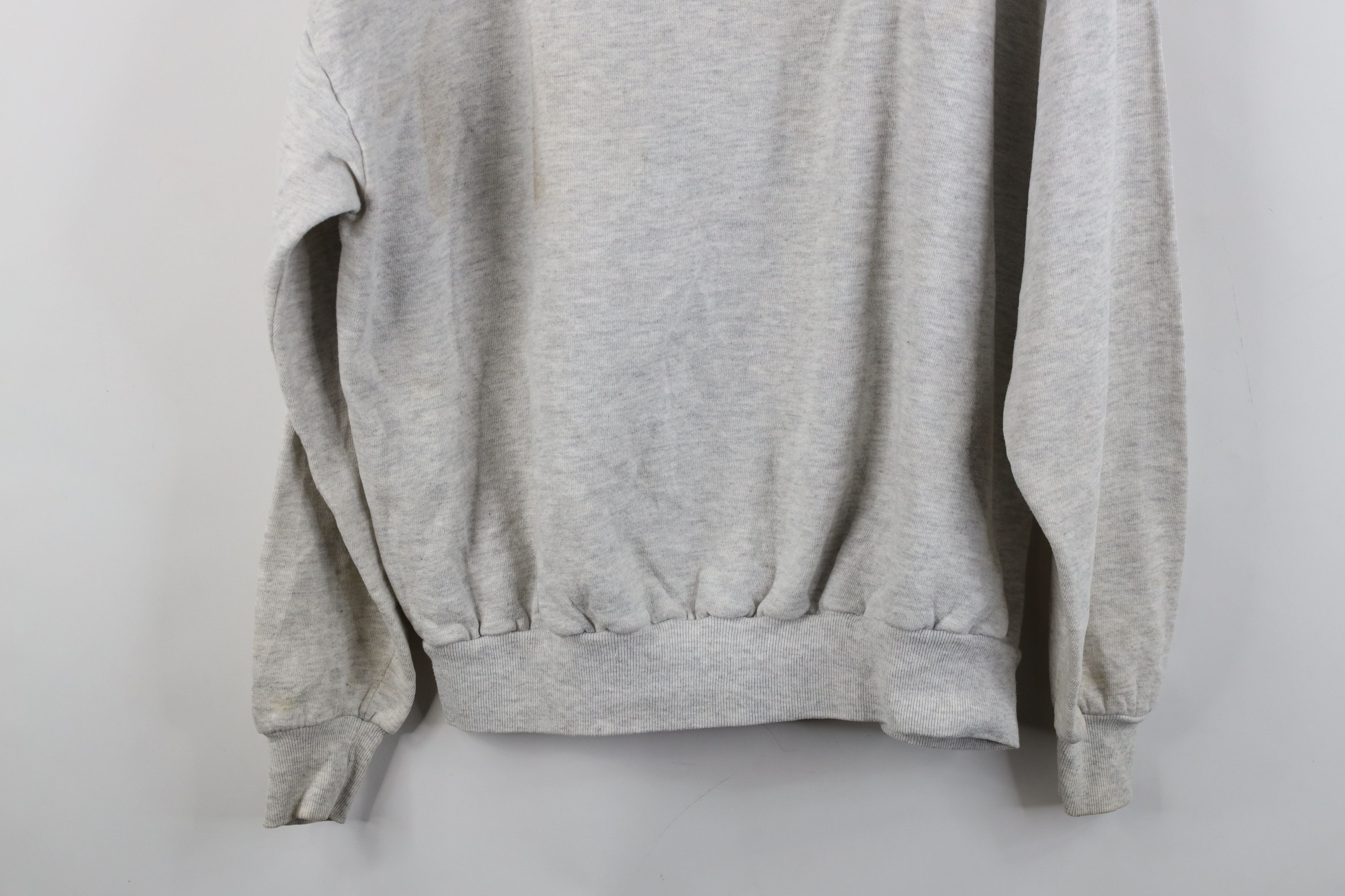 Vintage Vintage 90s Streetwear Heart Flower Sweatshirt Gray USA Size XL / US 12-14 / IT 48-50 - 13 Thumbnail
