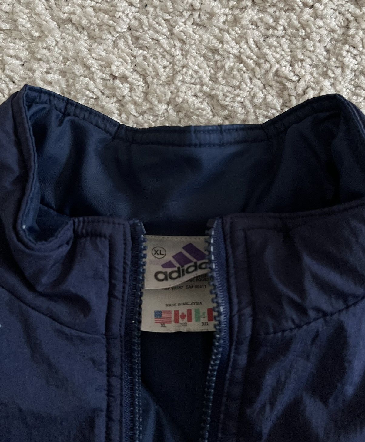 Adidas × Vintage Adidas Vintage Puffer Jacket - Blue - XL Girls Size XL / US 12-14 / IT 48-50 - 4 Thumbnail