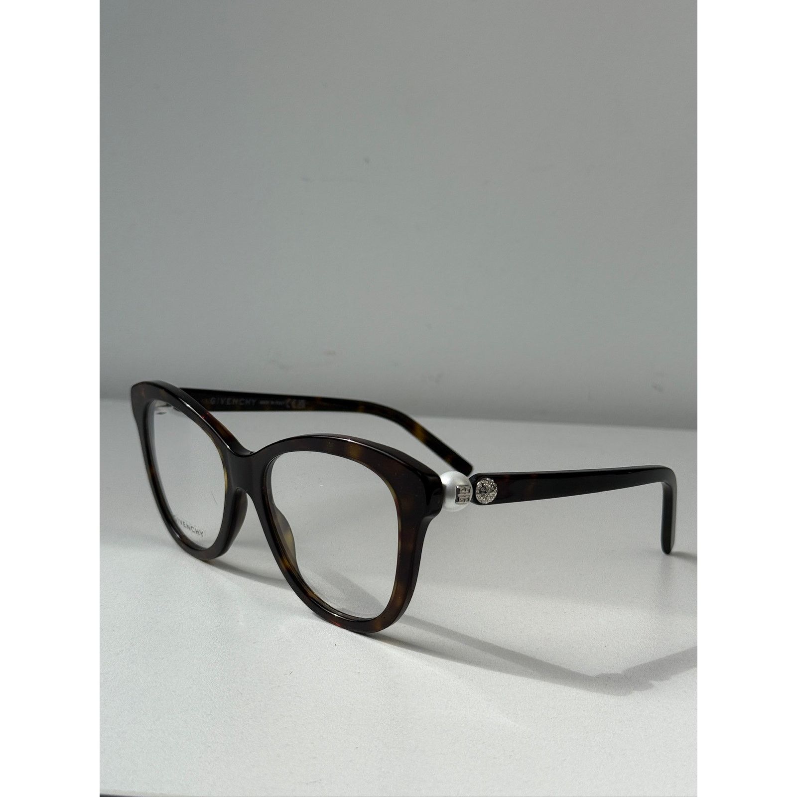 Givenchy NEW Givenchy GV50089I Cat Eye Pearl Brown Crystal Frames Size ONE SIZE - 7 Thumbnail