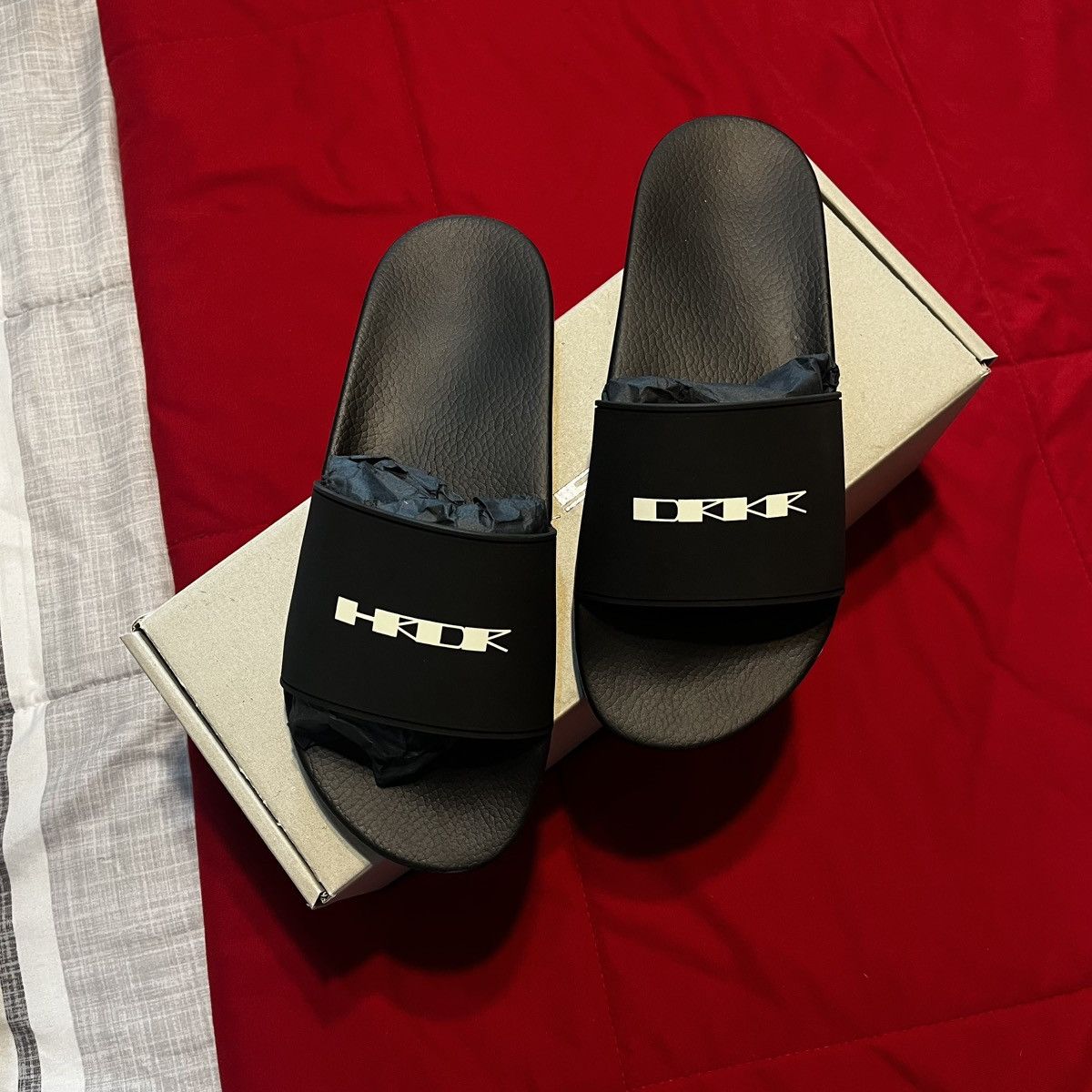 Rick Owens Rick owens logo slides Size US 8 / EU 41 - 1 Thumbnail