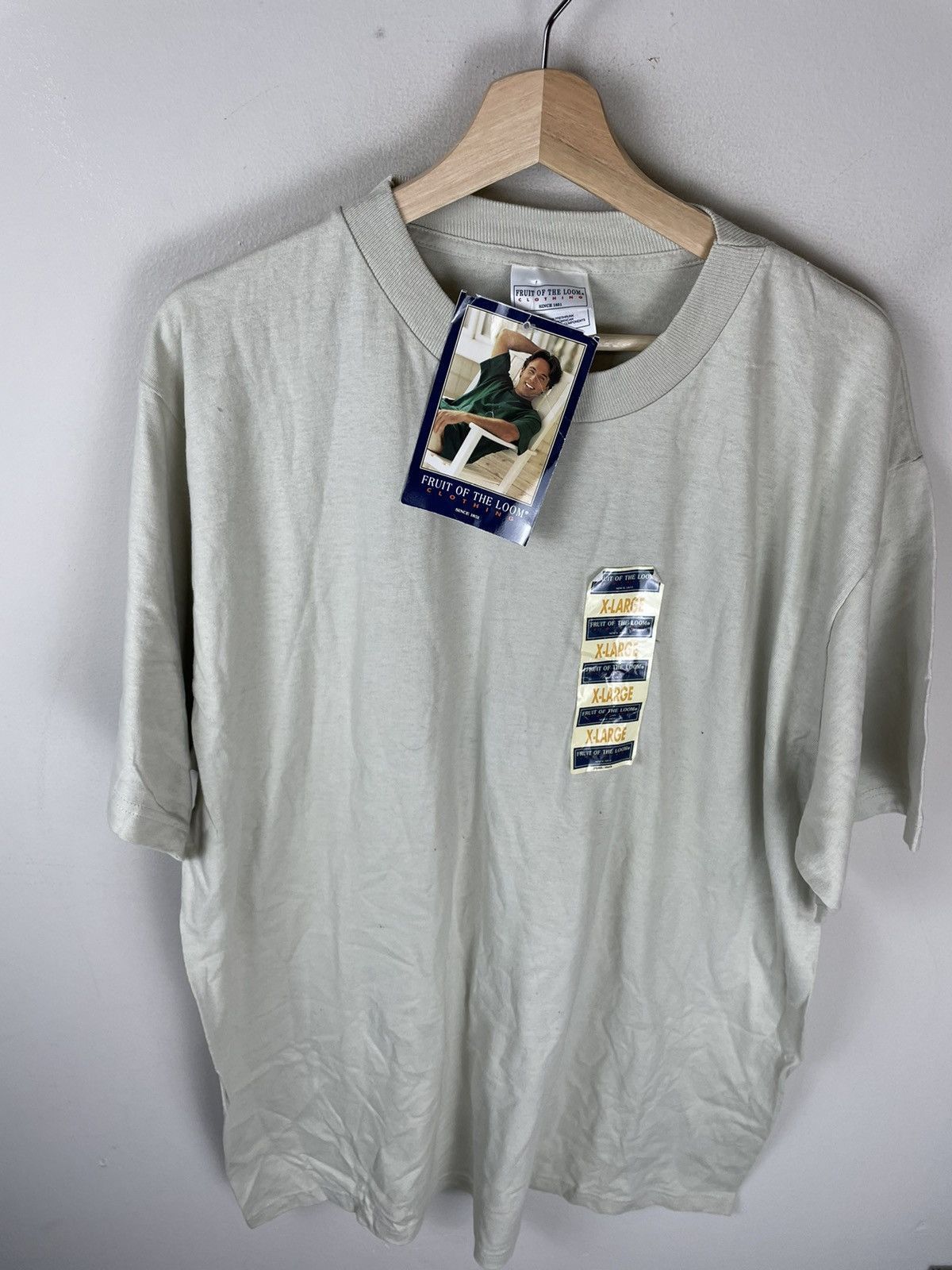 Vintage Vintage NOS Comfy Tan T-Shirt Size US XL / EU 56 / 4 - 1 Thumbnail