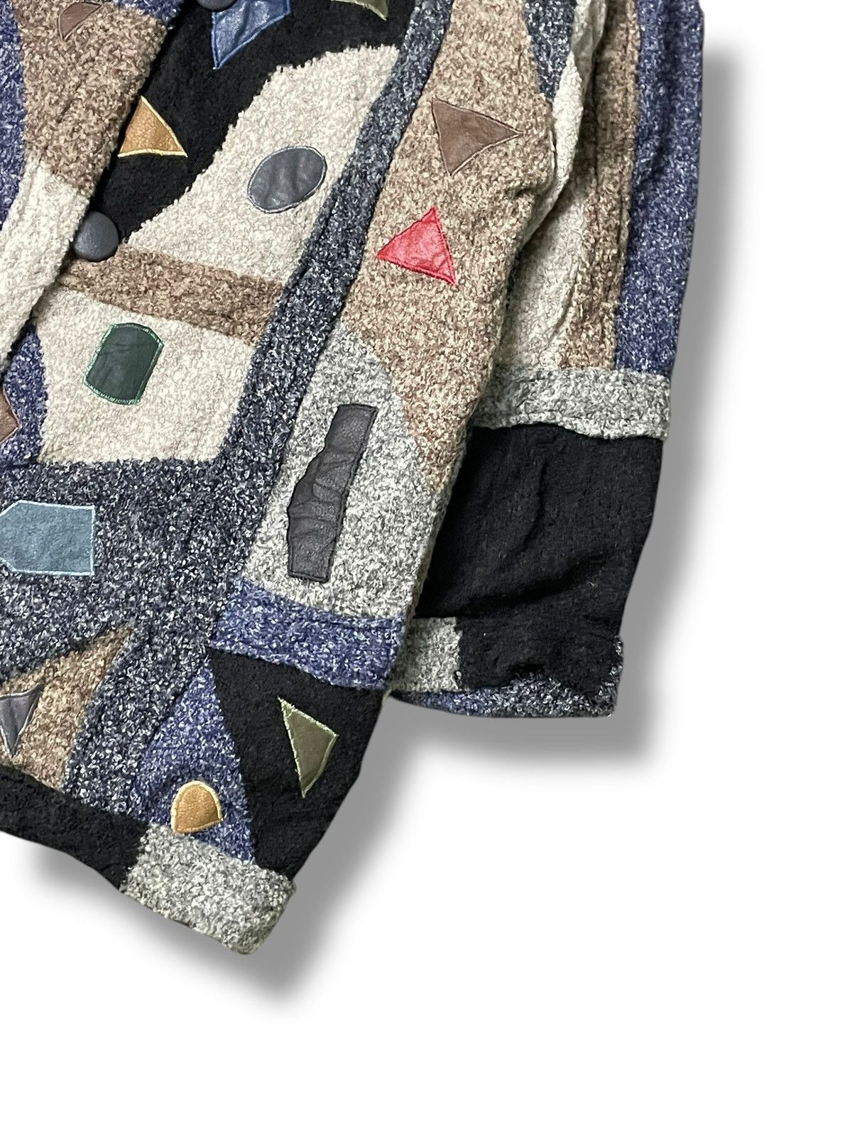 Japanese Brand × Vintage KARINCA Brand Knit-wool Abstract Jacket (73) Size US M / EU 48-50 / 2 - 3 Thumbnail
