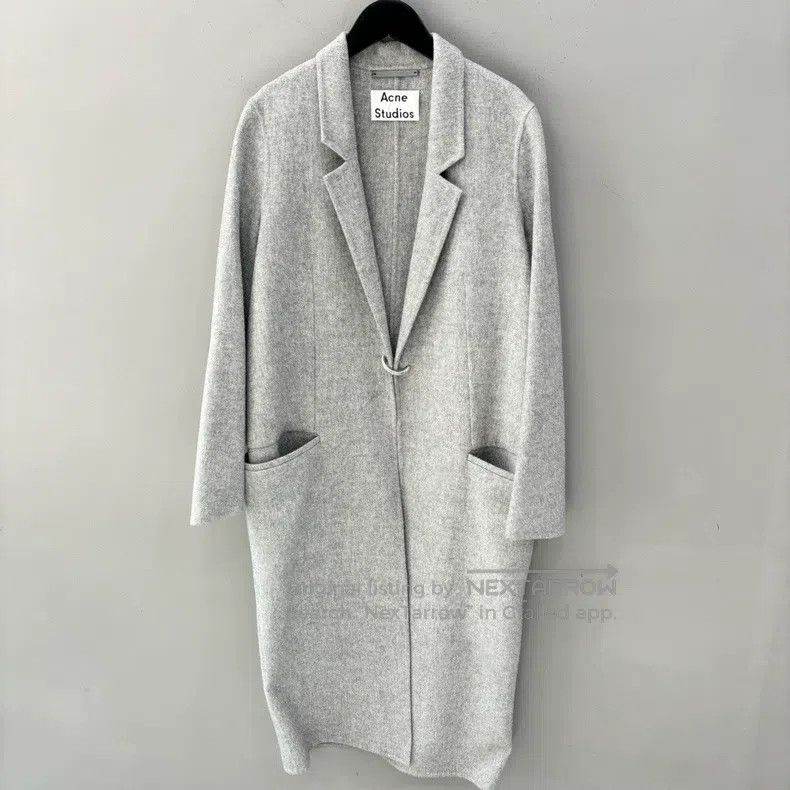 Acne Studios Acne Studios Gray Double Faced Fleece Wool Coat Size XXS / US 00 / IT 34 - 1 Thumbnail