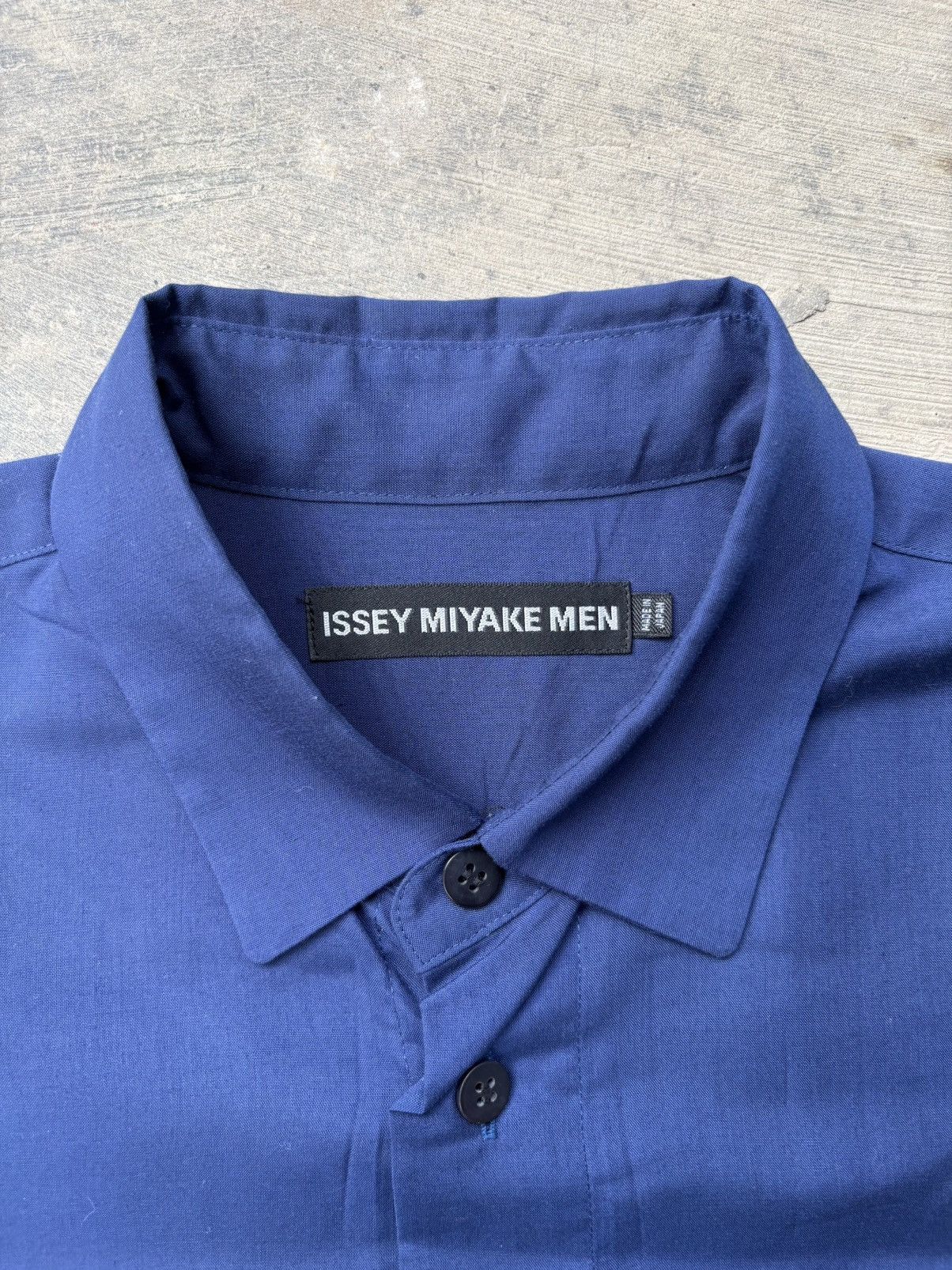 Issey Miyake Vintage 00’s Issey Miyake Men Button-Down Blue Shirt Size US L / EU 52-54 / 3 - 3 Thumbnail