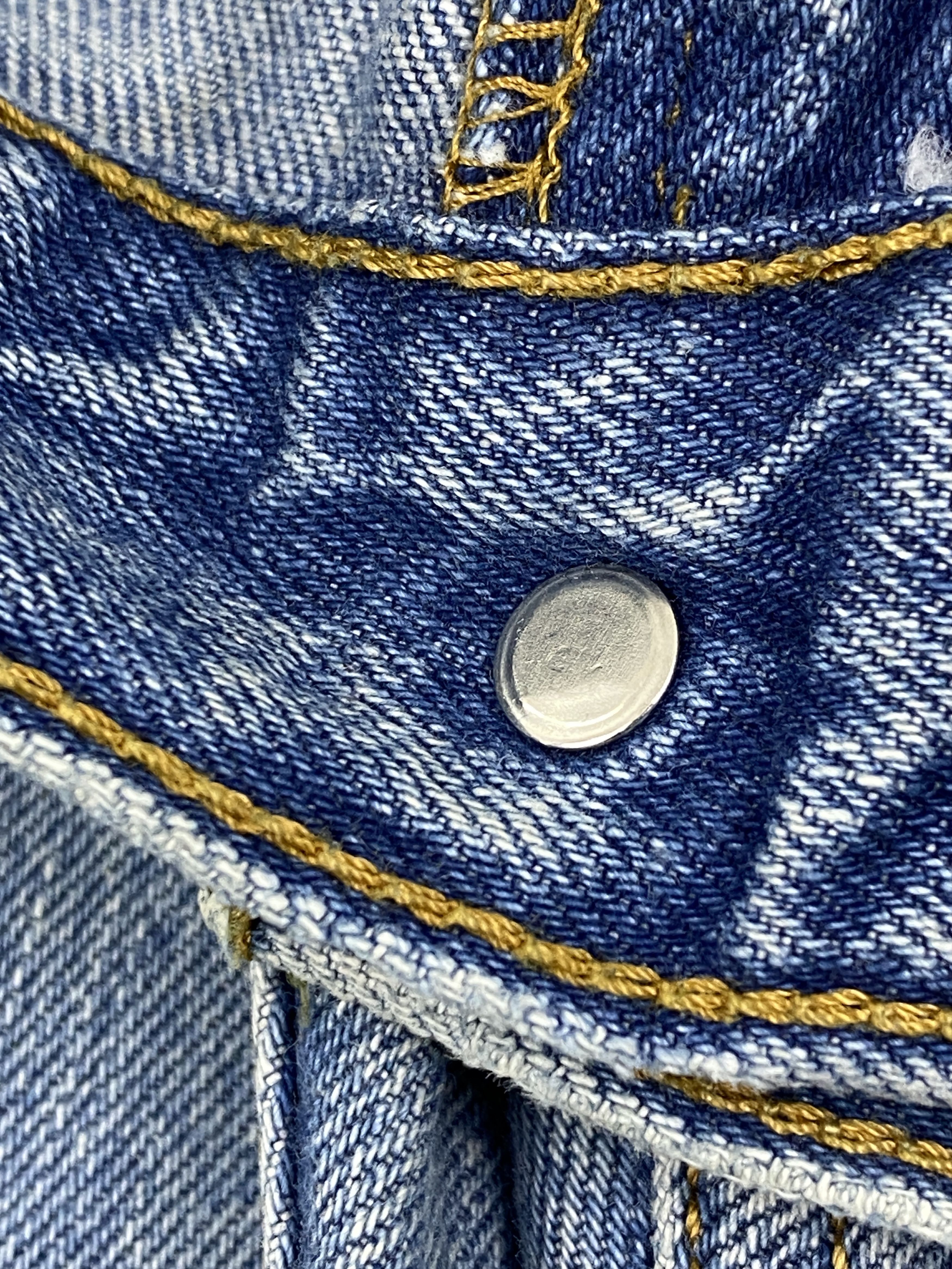 Vintage Levis 505 Splatter Paint Blue Denim Jeans