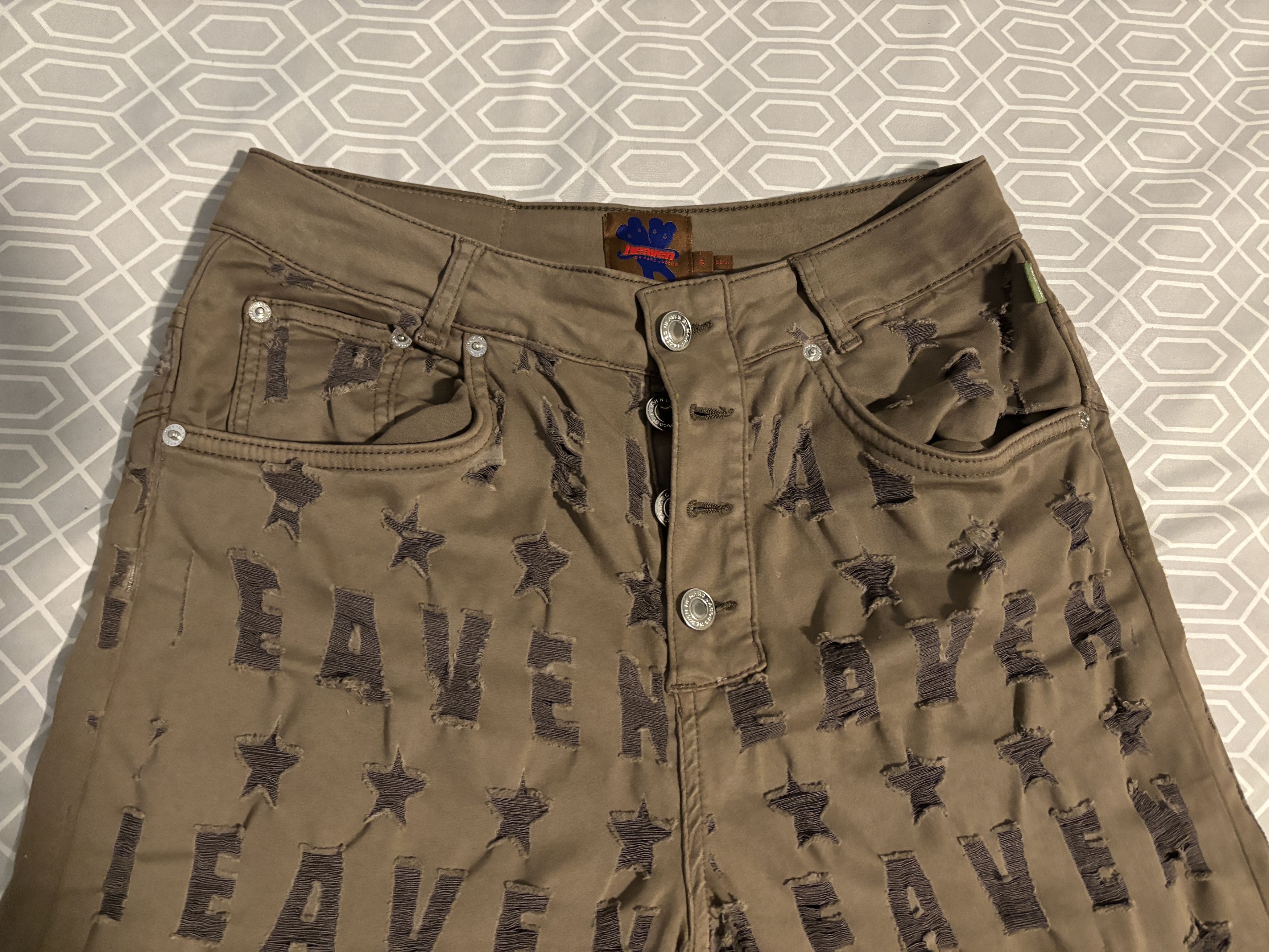 Heaven by Marc Jacobs Heaven Shredded Star Flared Jeans - Marc Jacobs Heavn Pants Size 30" / US 8 / IT 44 - 4 Thumbnail