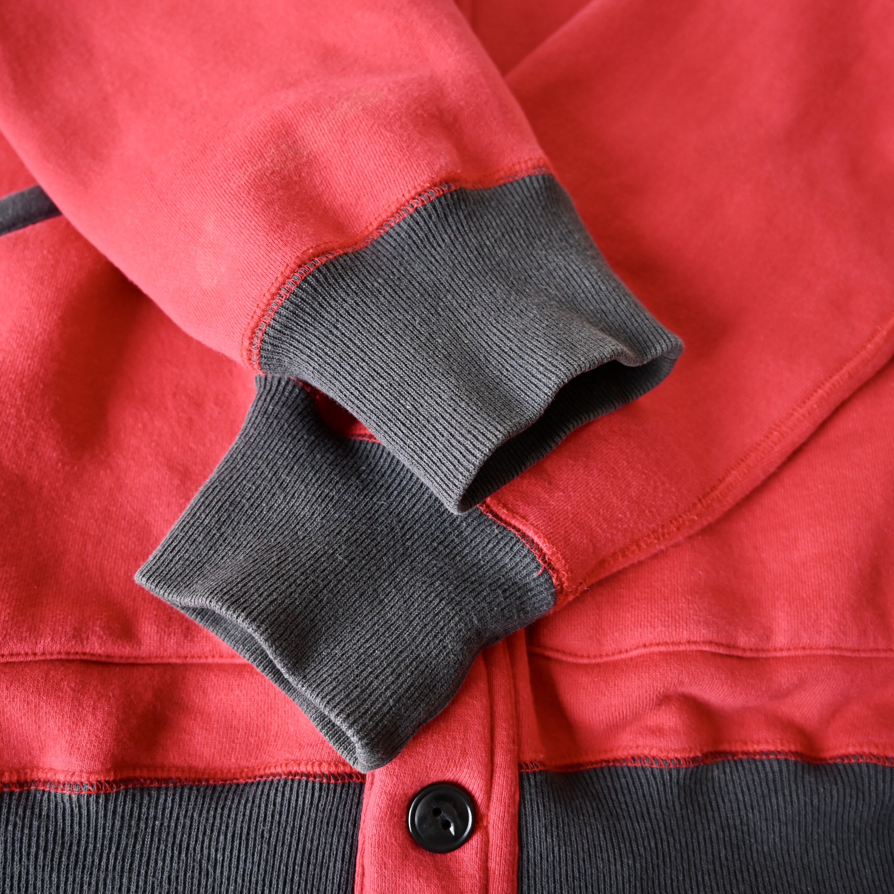 Evisu VTG 2000s EVISU button up sweatshirt red x sumikuro gray Size US L / EU 52-54 / 3 - 14 Thumbnail