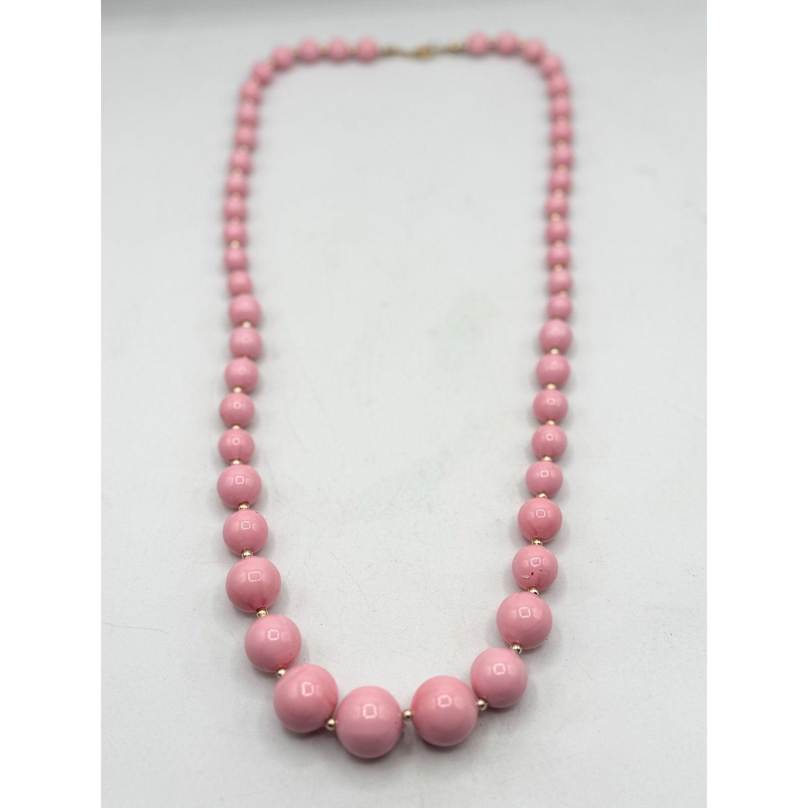 Vintage Vintage pink gold graduating round beaded collar necklace Size ONE SIZE - 2 Thumbnail