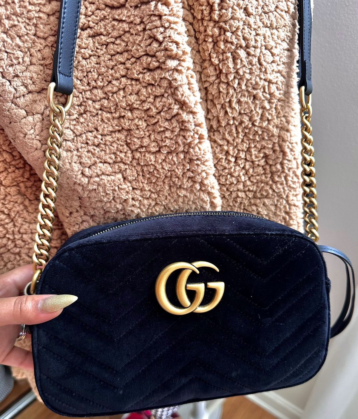 Gucci GG Marmont Bag in Black Velvet Limited Edition