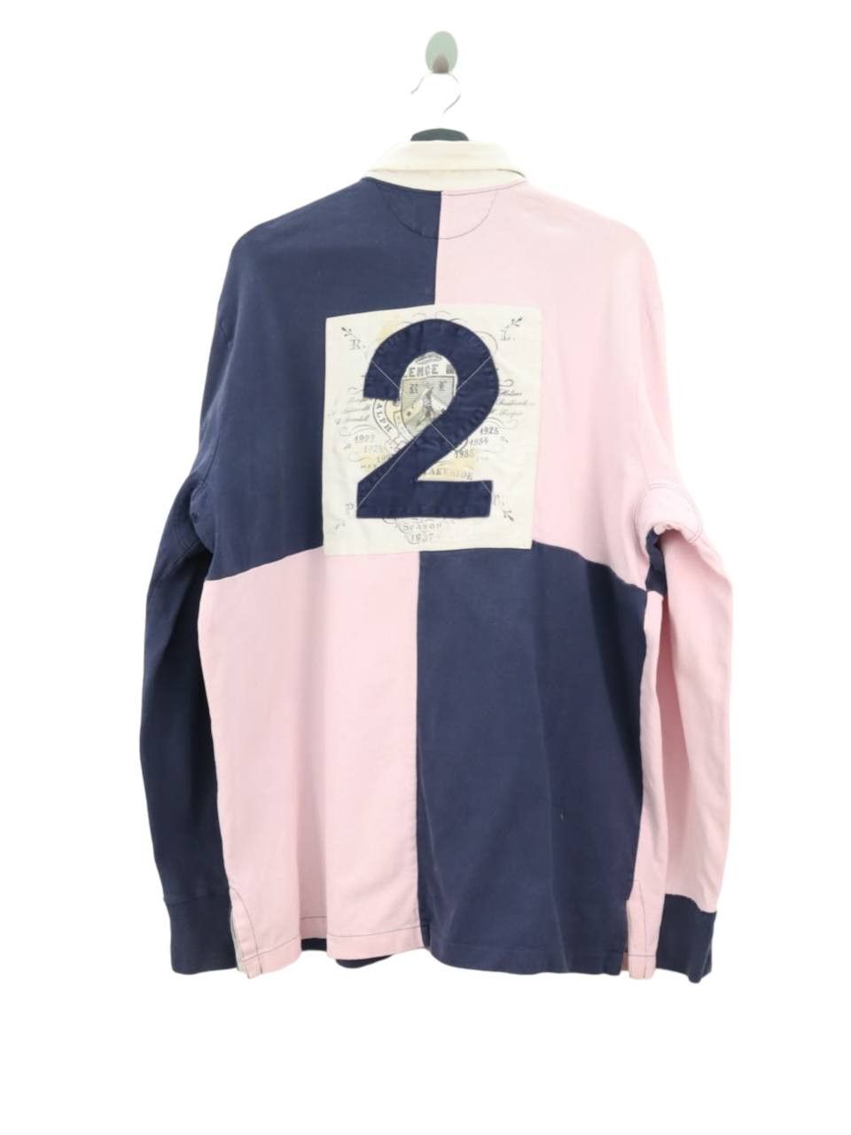 Polo Ralph Lauren Polo Ralph Lauren Color Block Patch #2 L/S Polo Rugby Shirt Size US L / EU 52-54 / 3 - 3 Thumbnail