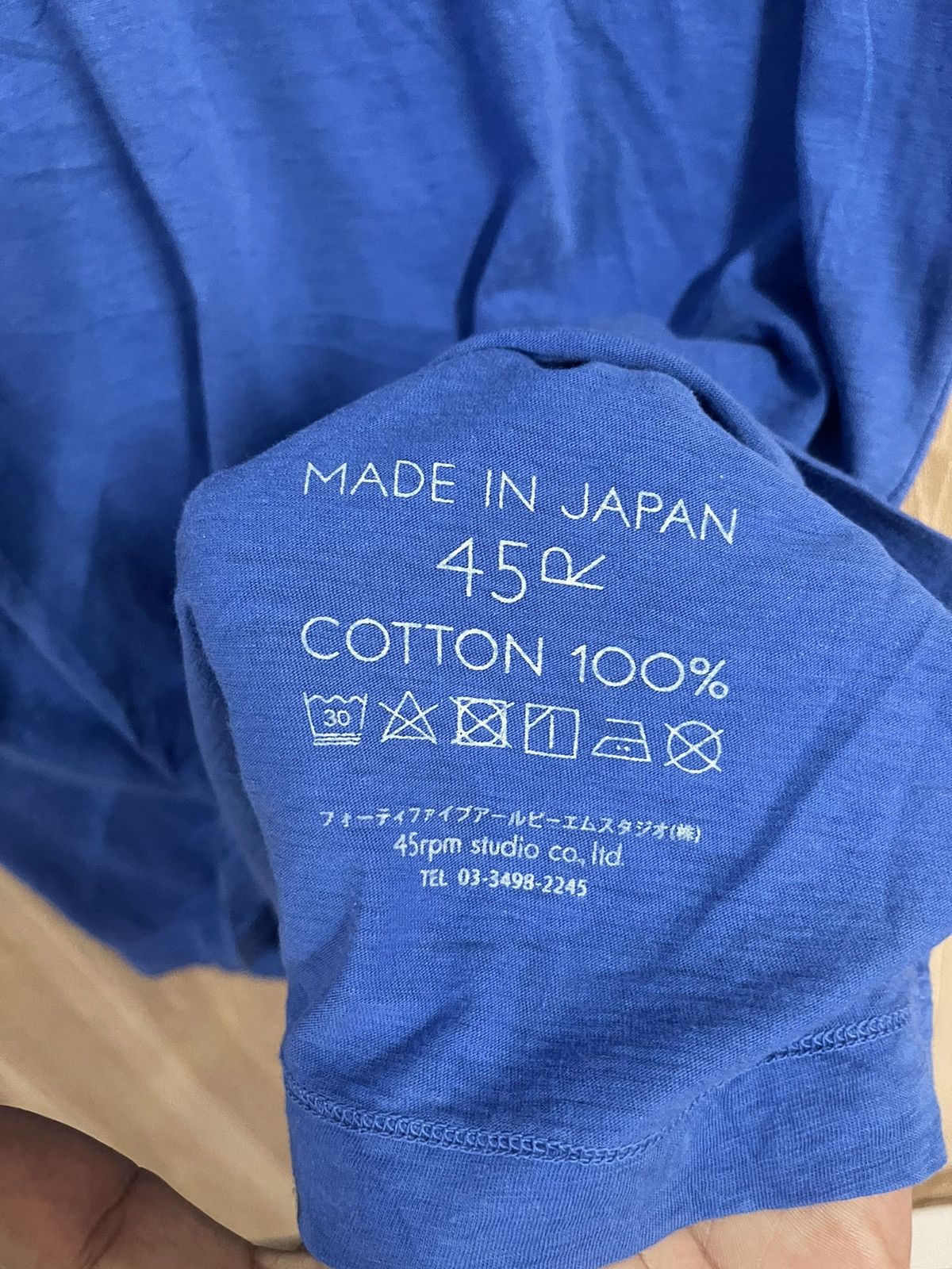 45rpm × Blue Blue Japan × Okura 45RPM Light Polo Shirt SS2022 Summer Edition Indigo L Size US L / EU 52-54 / 3 - 7 Thumbnail