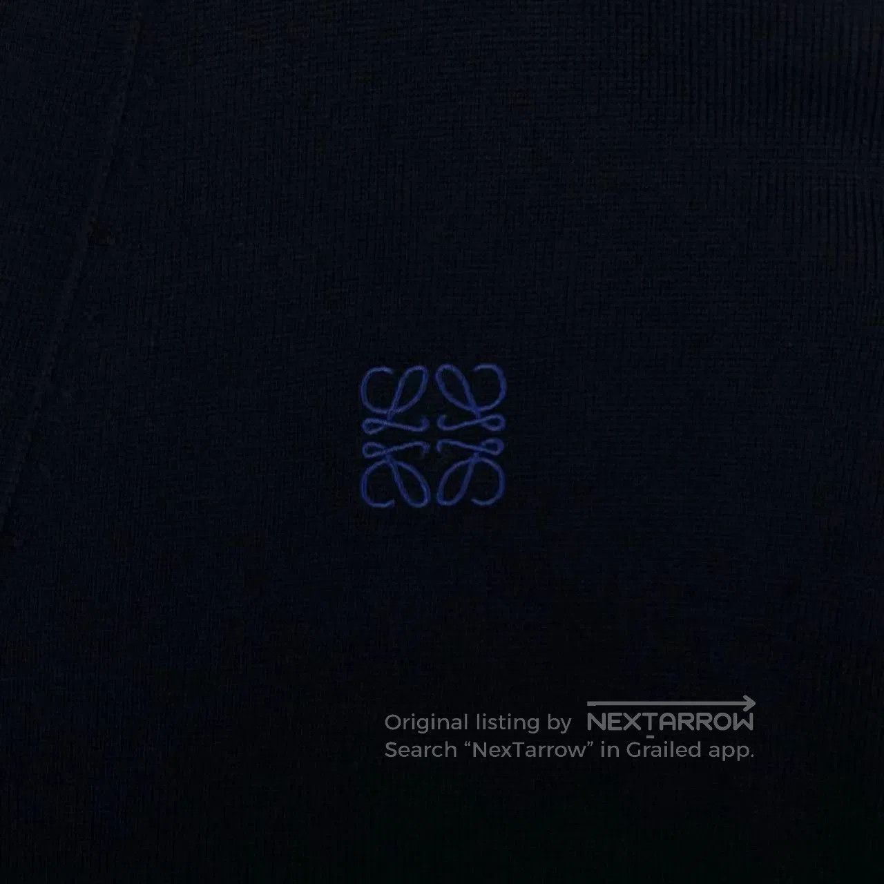 Loewe Loewe Black Wool Embroidered Logo Cardigan. Size US S / EU 44-46 / 1 - 6 Thumbnail