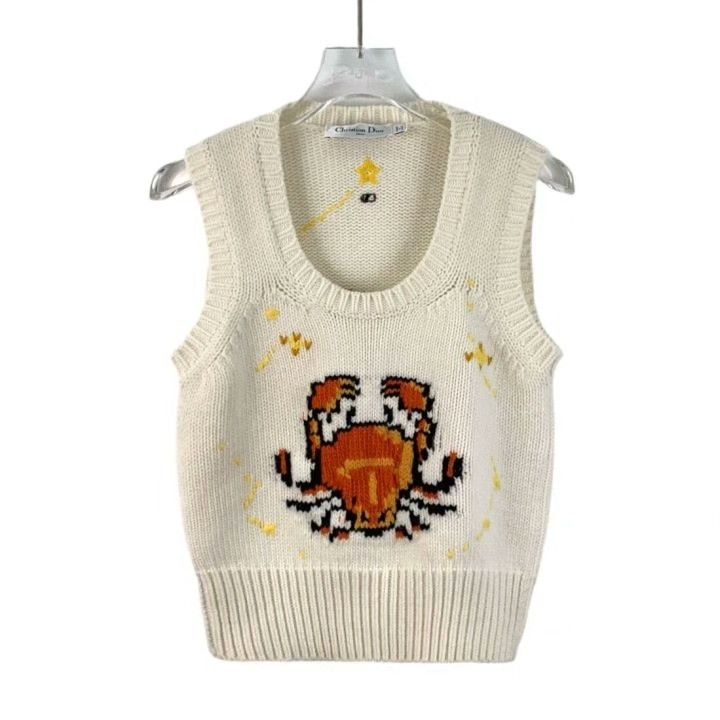 Dior Dior 2022 Qixi Crab Intarsia Wool Vest Size XS / US 0-2 / IT 36-38 - 1 Thumbnail