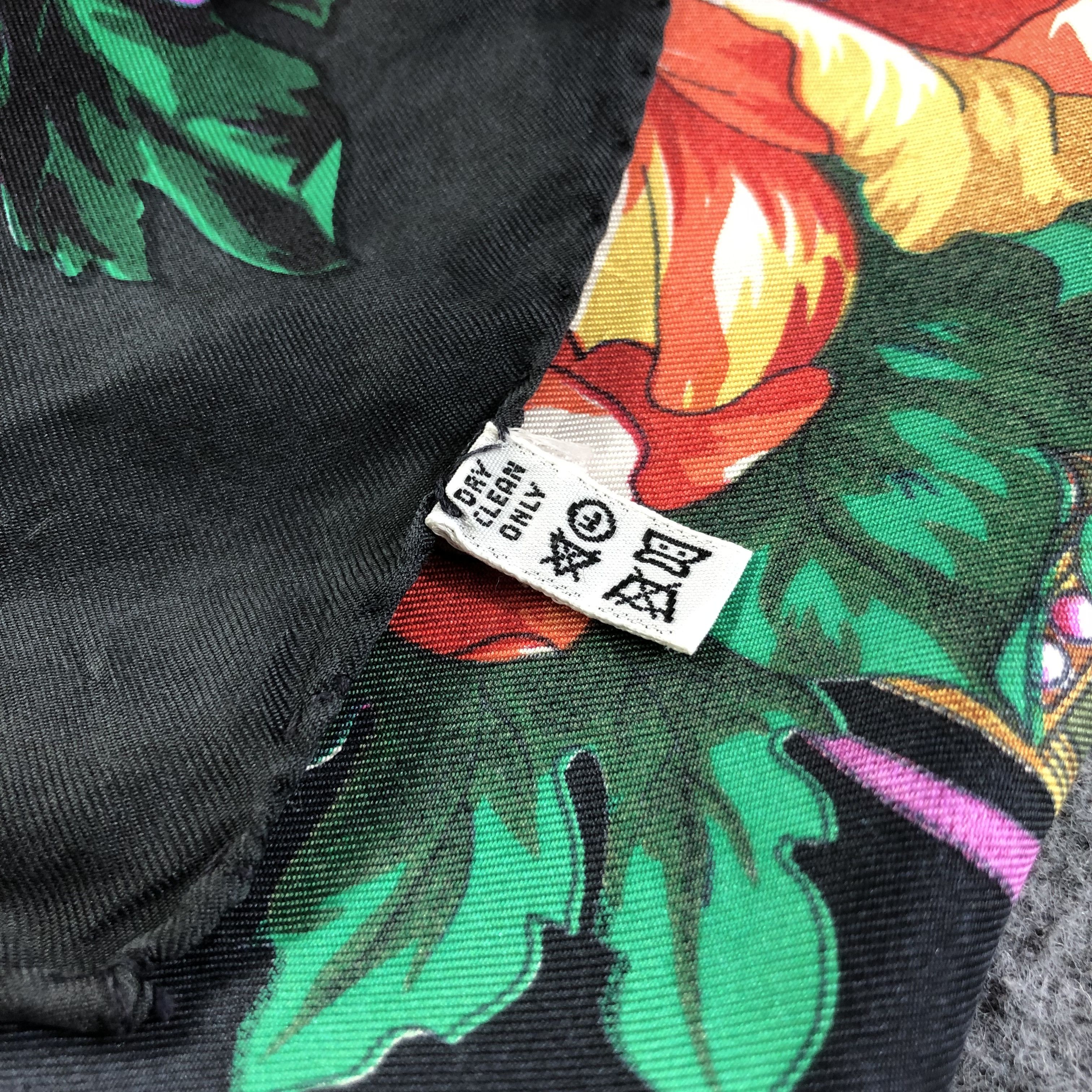 Vintage Vintage Guarisco Italy Floral Hand Rolled Silk Scarf M466 Size ONE SIZE - 5 Thumbnail