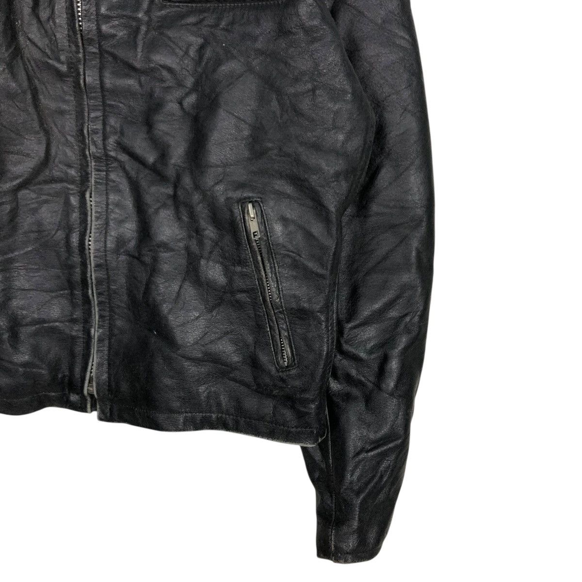 Japanese Brand 🔥VINTAGE BIKER LEATHER JACKET UNBRANDED ISSEY MIYAKE Size US M / EU 48-50 / 2 - 7 Thumbnail