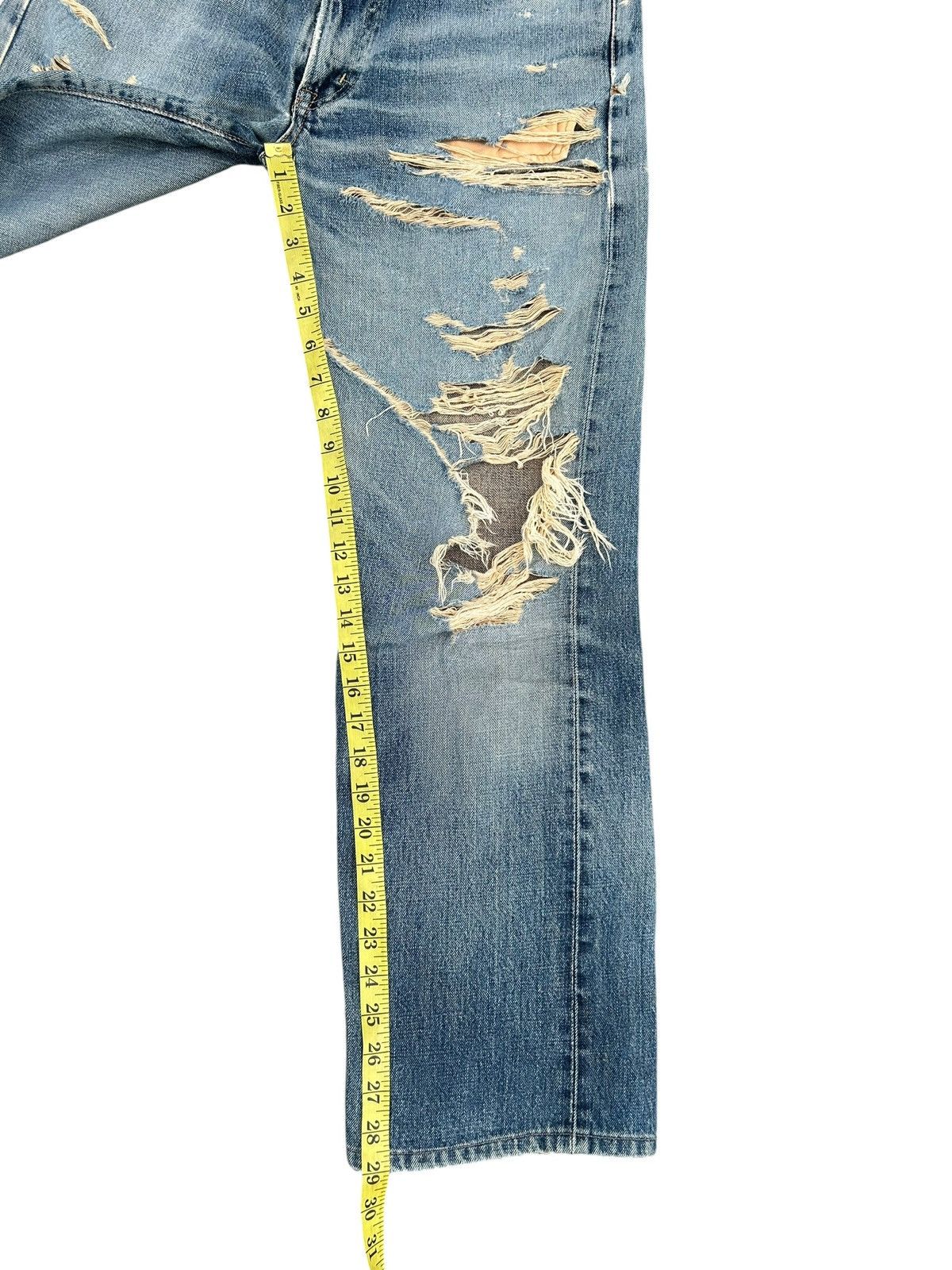 Kapital Thrashed Vintage Edwin 505xx Selvedge Denim Jeans Size US 30 / EU 46 - 18 Thumbnail