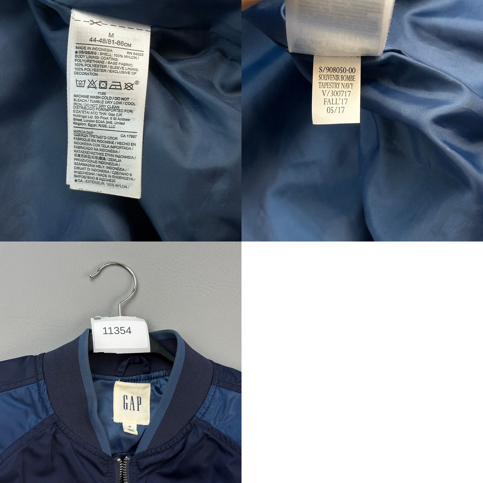Gap Gap Souvenir Bomber Jacket Mens M Blue Full Zip Tapestry Japan Sukajan Vintage Size US M / EU 48-50 / 2 - 9 Thumbnail