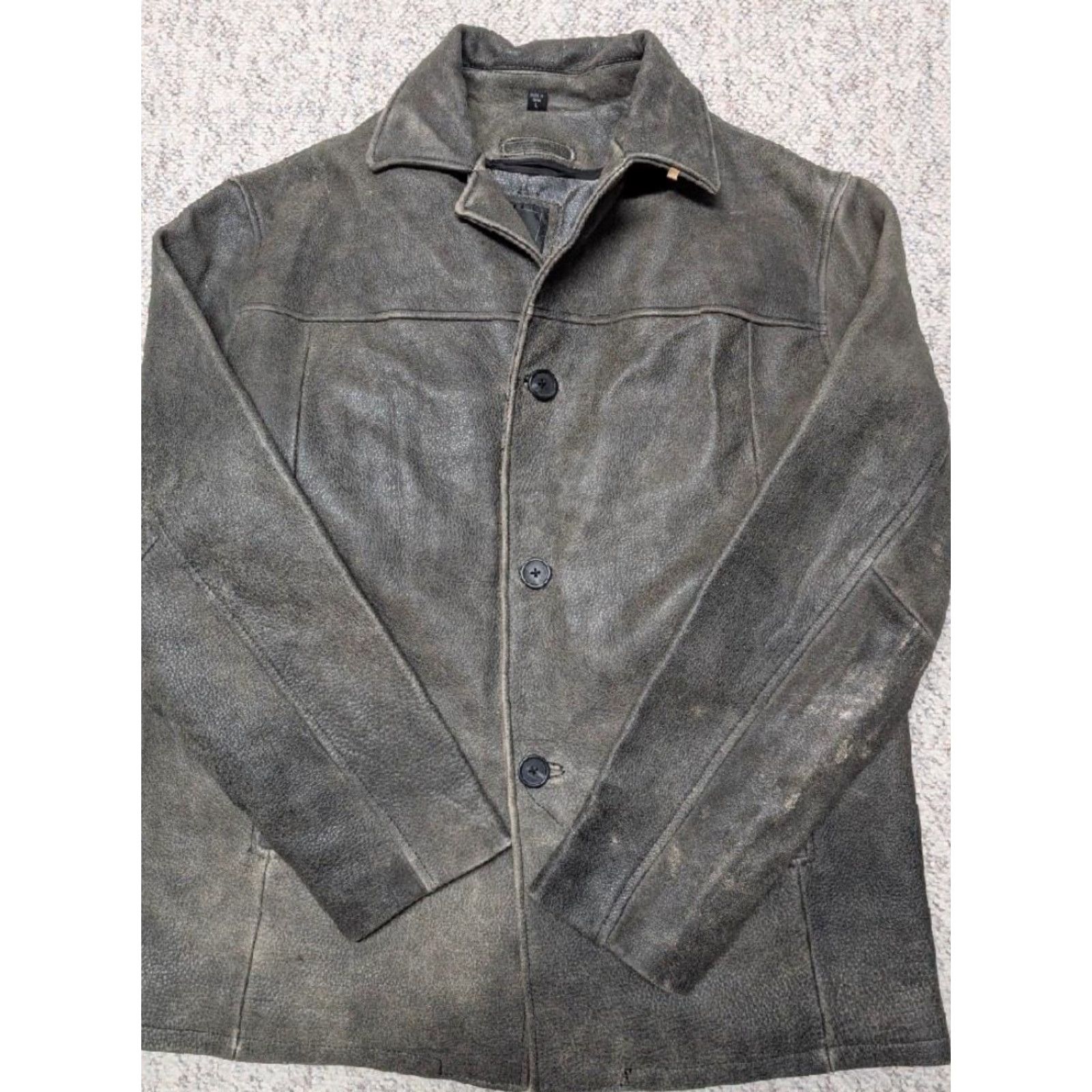 Vintage VINTAGE Excelled leather coat Jacket Mens L Brown Patina 1990s Mad Max Distressed 90s Size US L / EU 52-54 / 3 - 4 Thumbnail