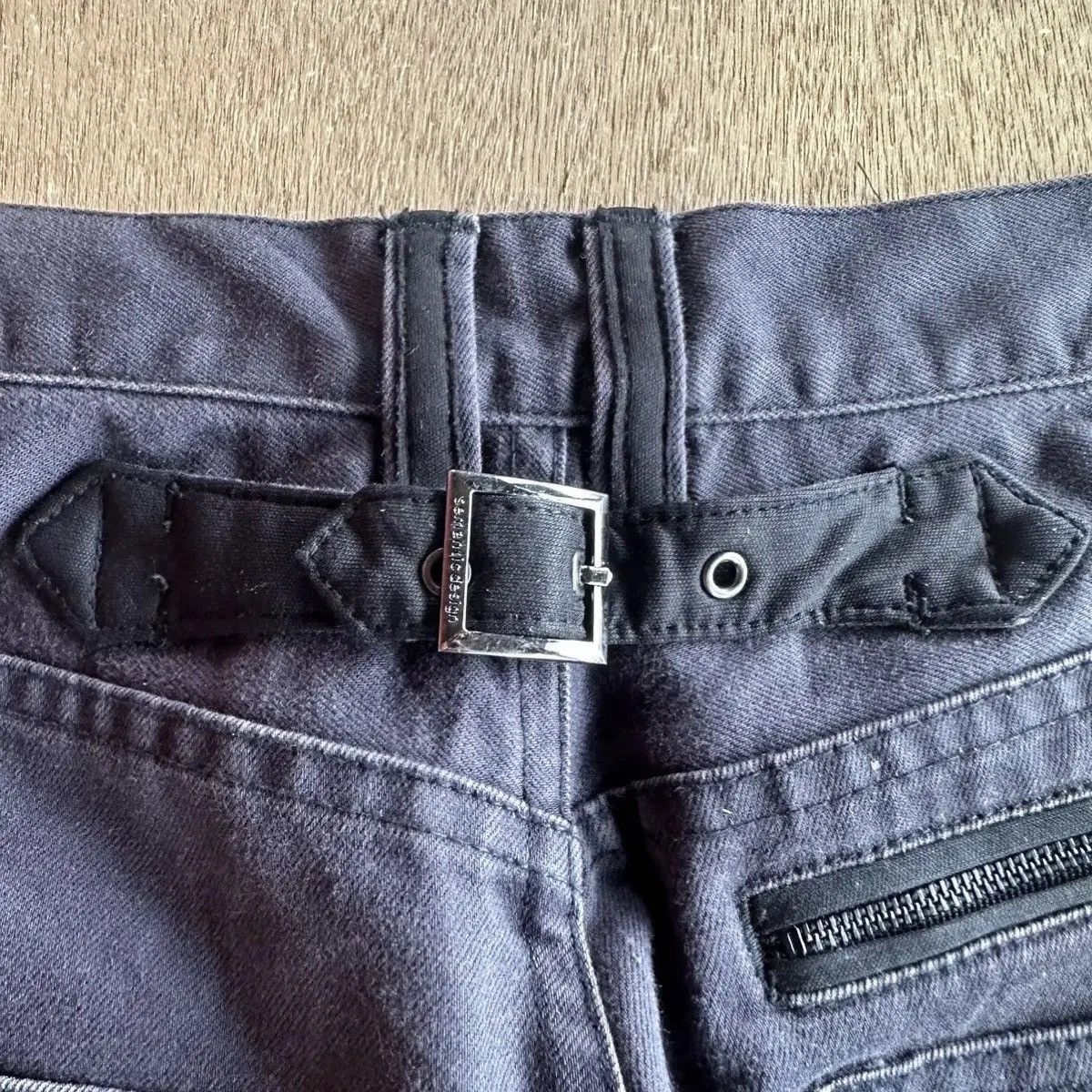 If Six Was Nine FLARE/BOOTCUT‼️VINTAGE SEMATIC DESIGN TROUSERS BLACK PANTS Size US 28 / EU 44 - 13 Thumbnail