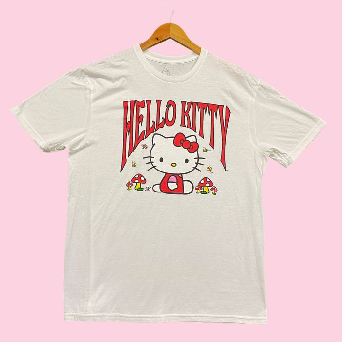 Cartoon Network Cottage Core Hello Kitty by Sanrio Anime Tee L | Grailed