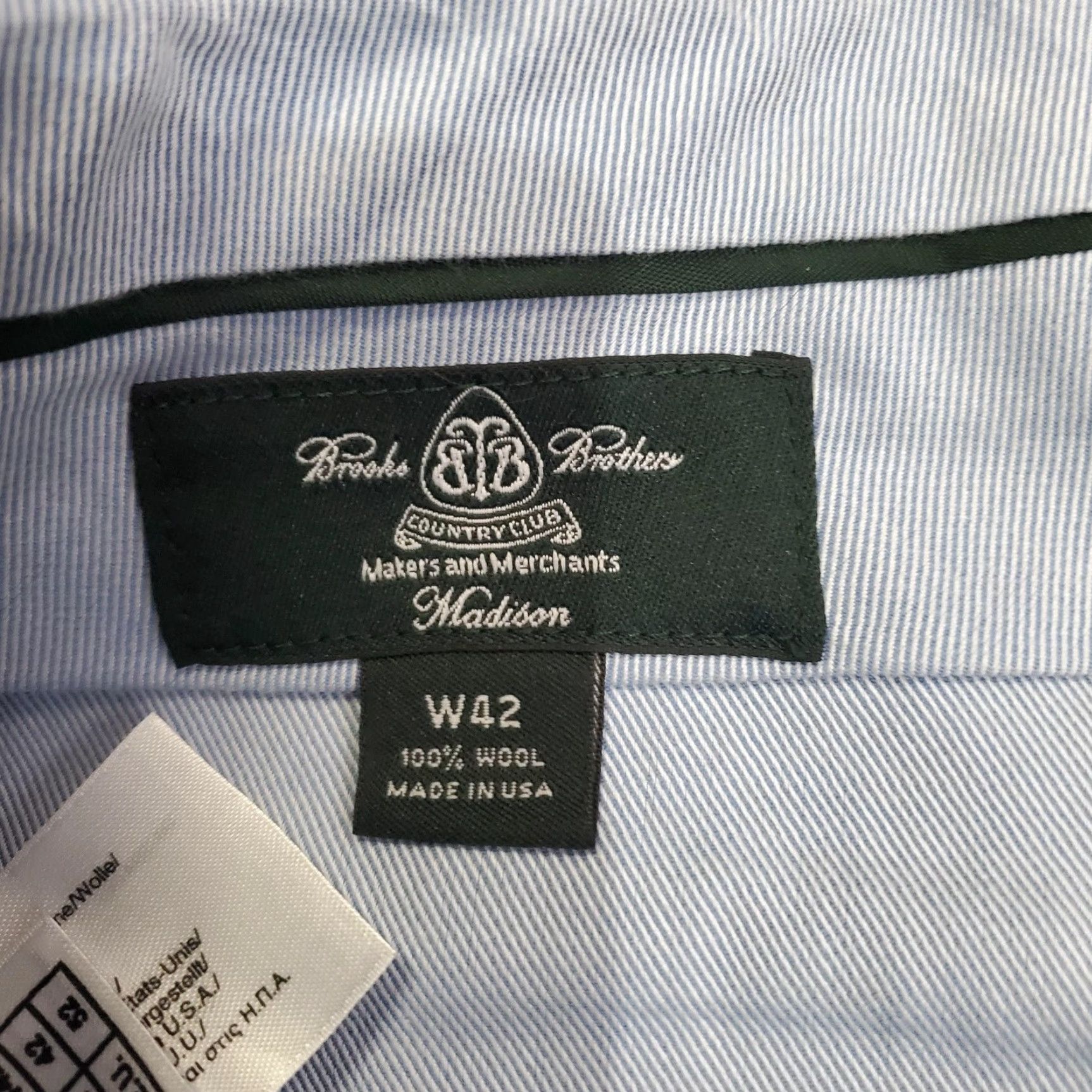 Brooks Brothers Brooks Brothers Country Club Madison Dress Pants Mens 42x29 Brown Wool Cuffed Size US 42 / EU 58 - 7 Thumbnail