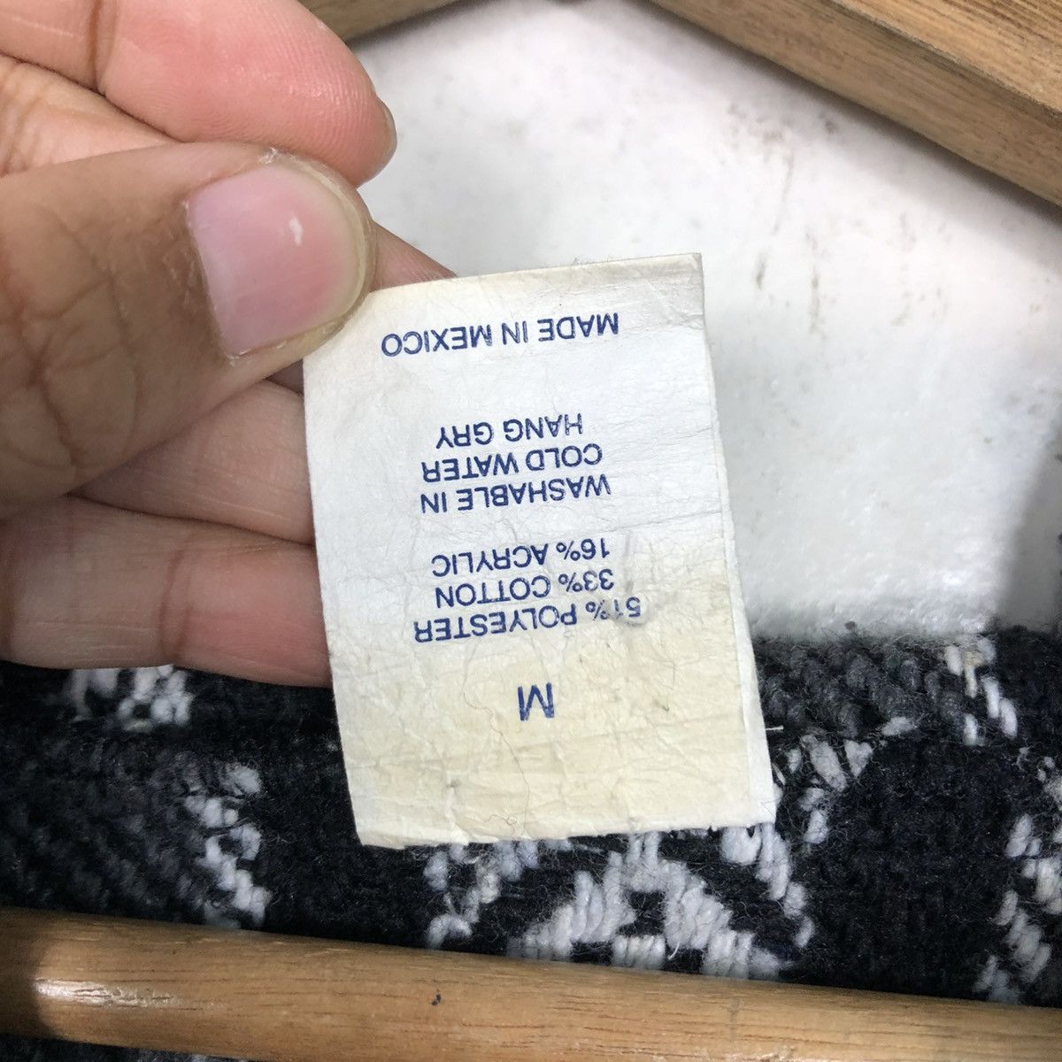 Vintage 🔥VINTAGE PULL OVER HOODIE NAVAJO DESIGN TEJIDOS EL ESFUERZO Size US M / EU 48-50 / 2 - 18 Thumbnail