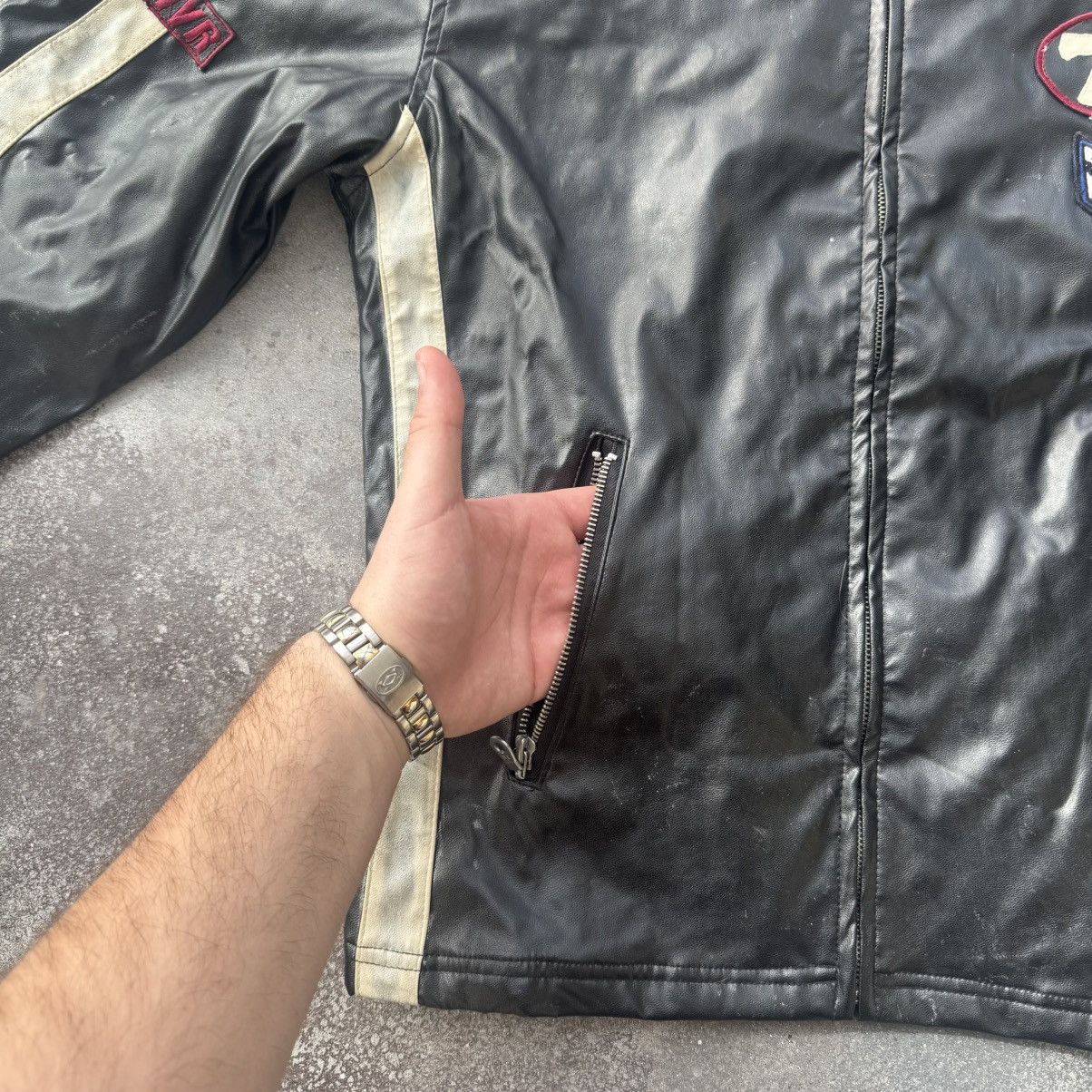 Hysteric Glamour Amazing Vintage Racing Faux Leather Moto Jacket Size US S / EU 44-46 / 1 - 6 Thumbnail
