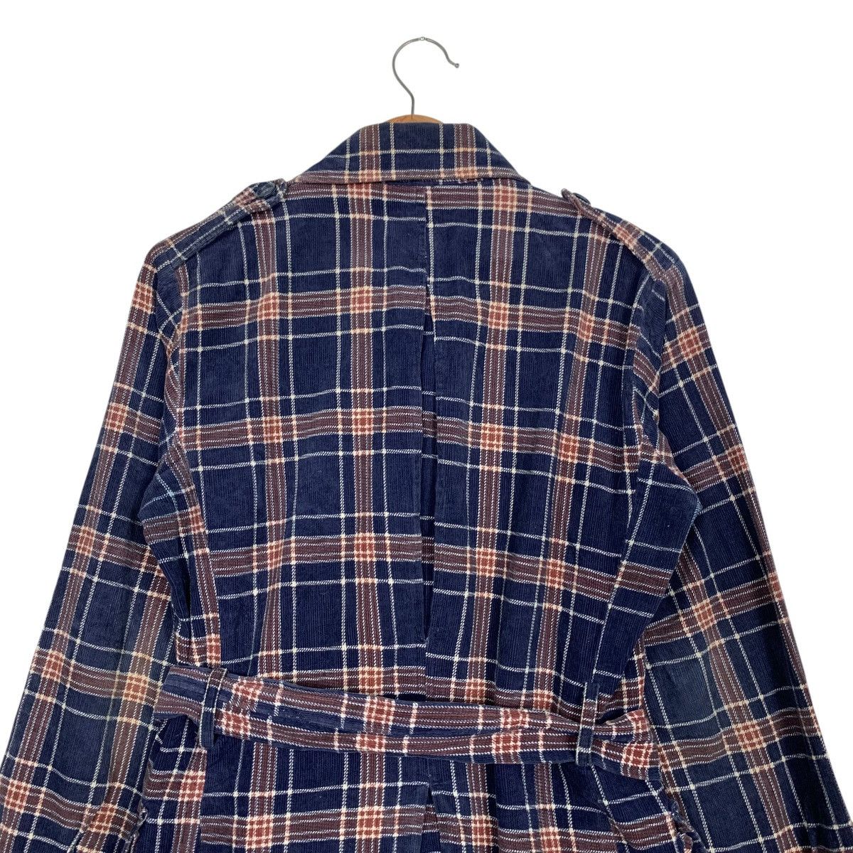 Japanese Brand VANBON & V-ROLA Checked Belted Flannel Shirt #2924-C132 Size US L / EU 52-54 / 3 - 8 Thumbnail