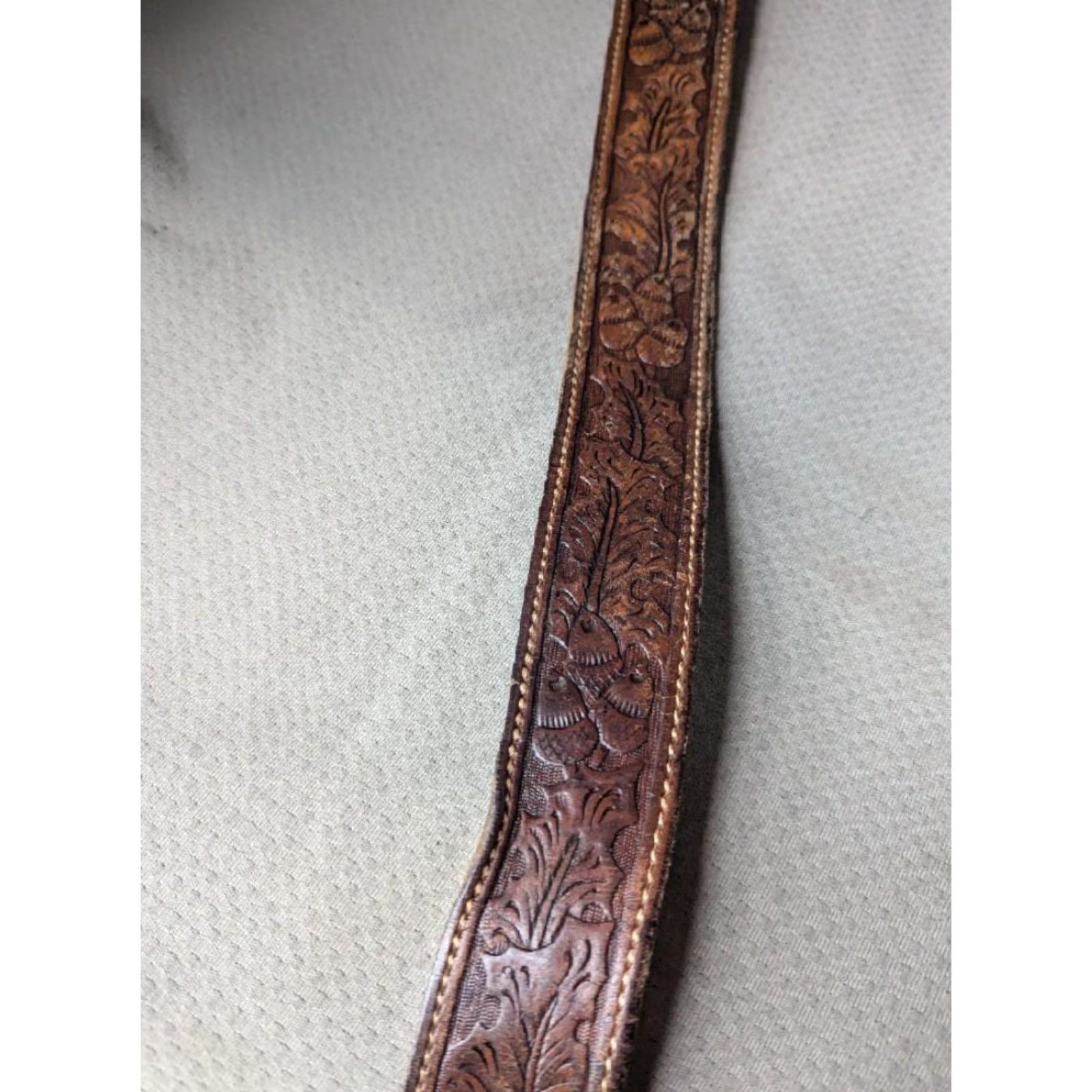 Vintage VINTAGE Textan belt 38 leather western Ranger Acorn buckle belt Mens Size 38 - 7 Thumbnail