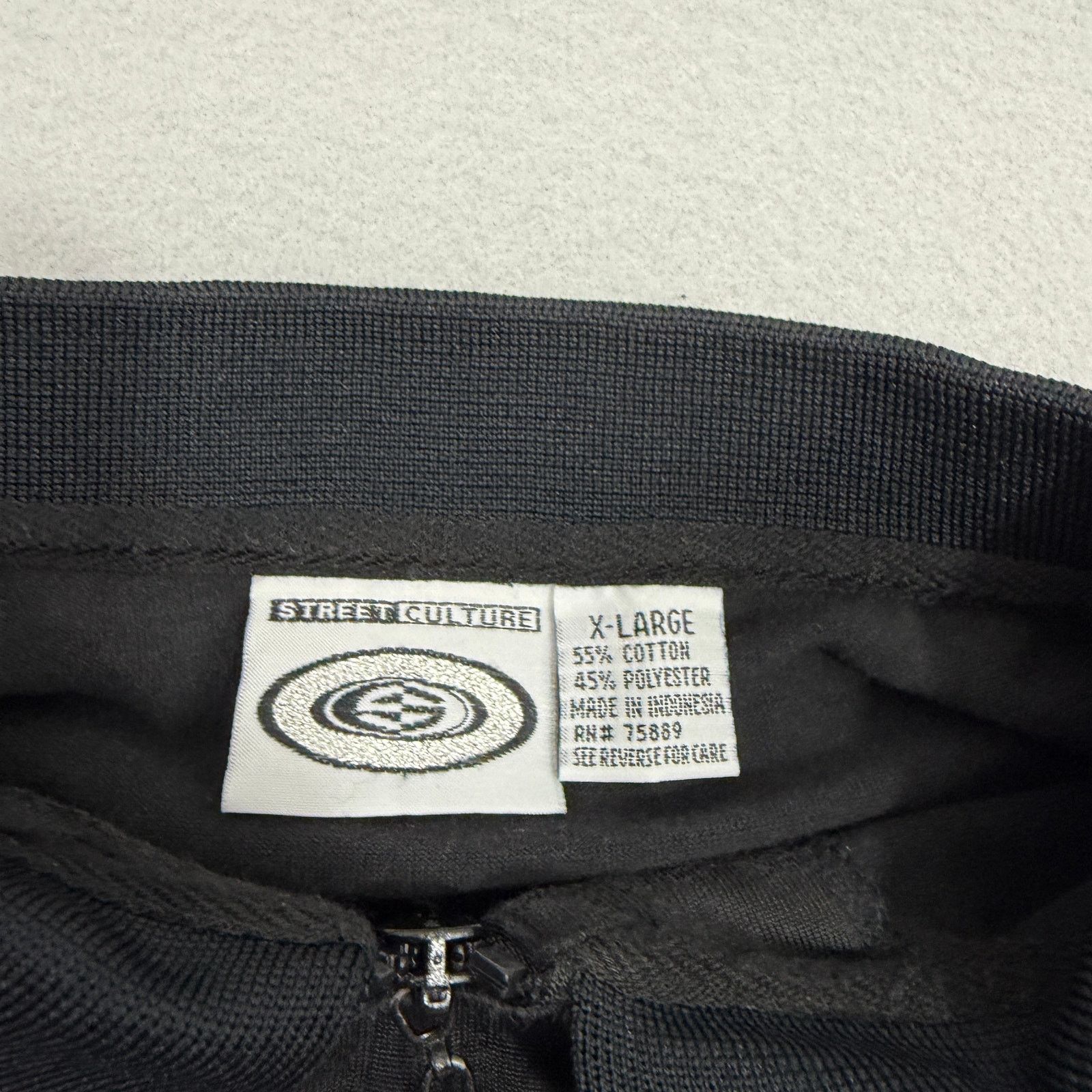 Vintage Vintage Street Culture Long Sleeve Polo Shirt XL Black 90s Size US XL / EU 56 / 4 - 4 Thumbnail