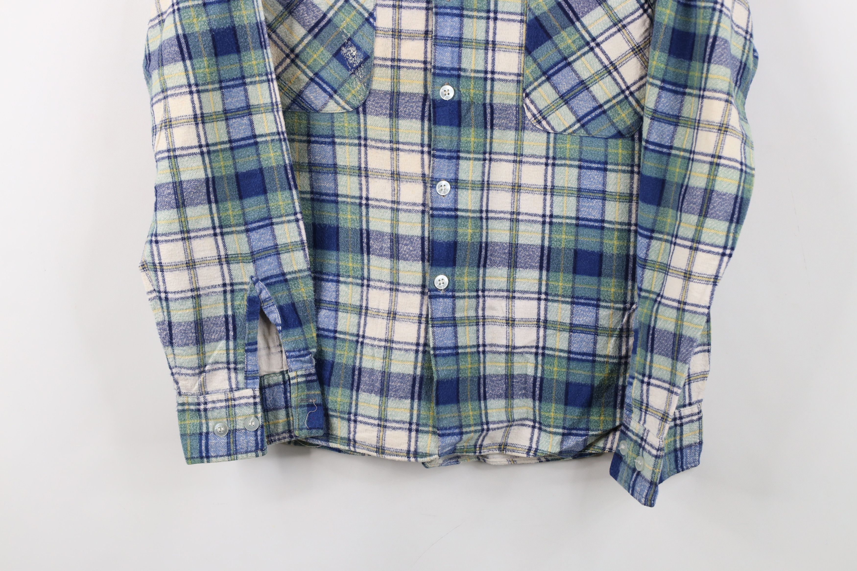 Vintage Vintage 70s Streetwear Flannel Collared Button Shirt Plaid Size US S / EU 44-46 / 1 - 3 Thumbnail