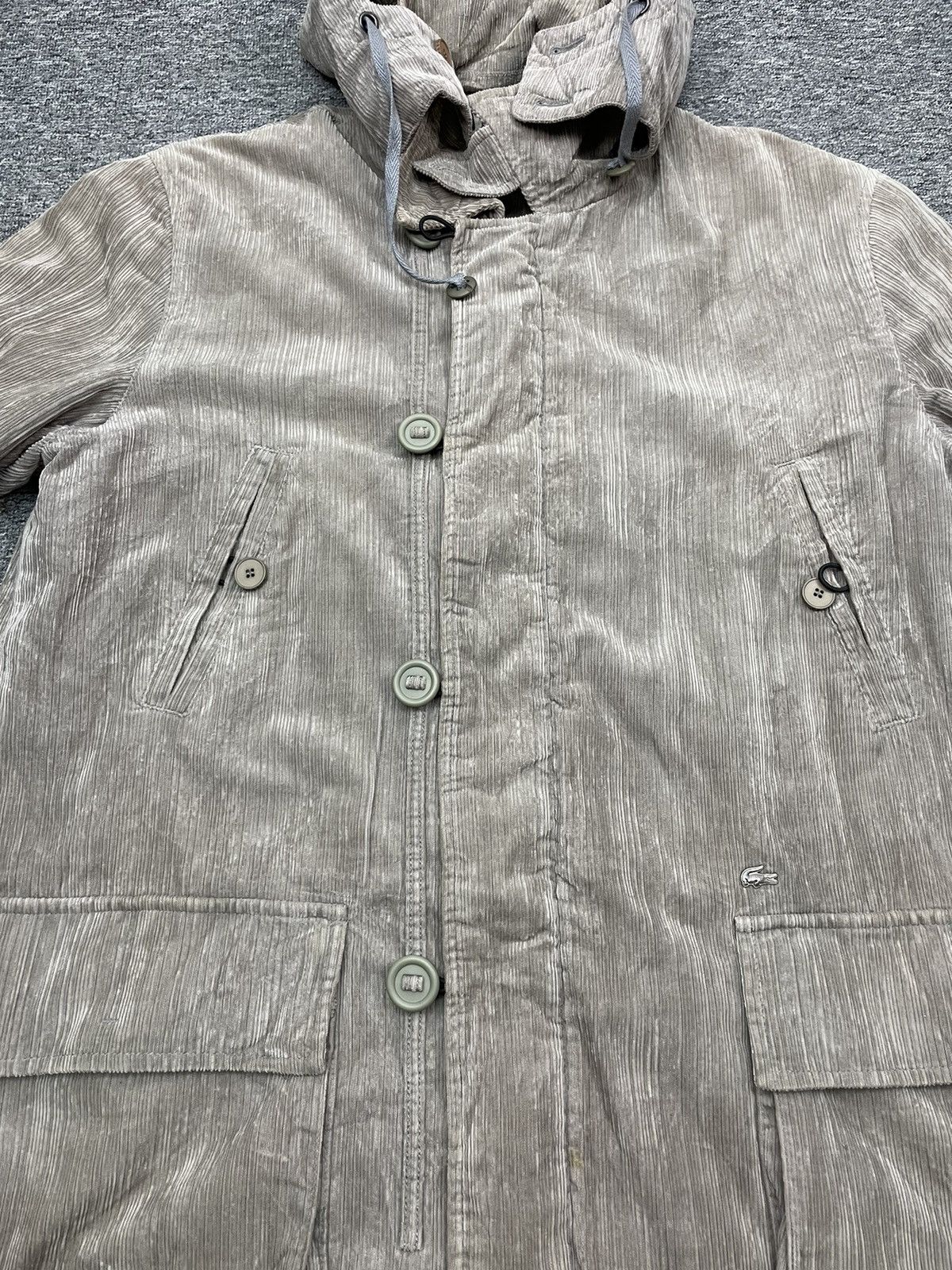 Lacoste Vintage Lacoste Corduroy Jacket Parka Sherpa Hoodie Size US XL / EU 56 / 4 - 11 Thumbnail